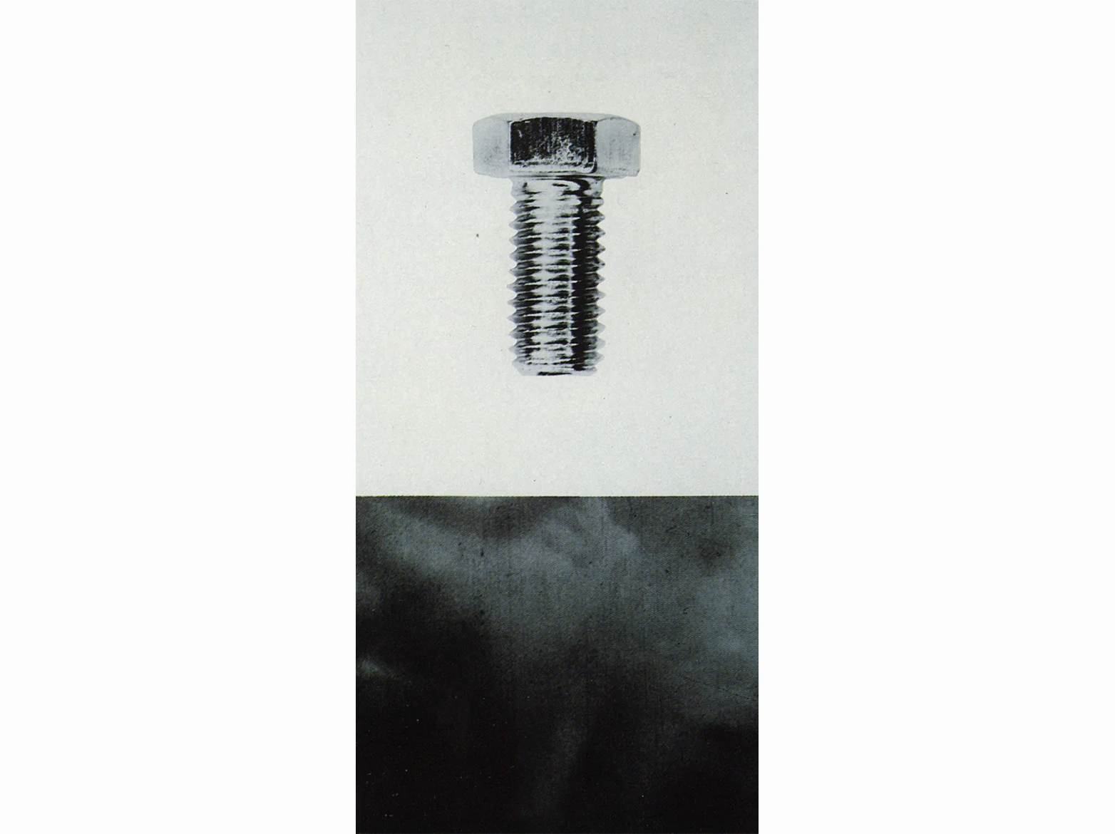 John Baldessari Bolt | 1987 | black and white photography mounted on board | 154,9 x 76,1 cm.