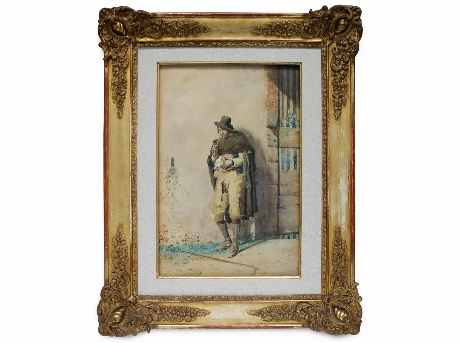 Mariano Fortuny Personaje italiano | mixed media on paper | 56 x 38 cm.