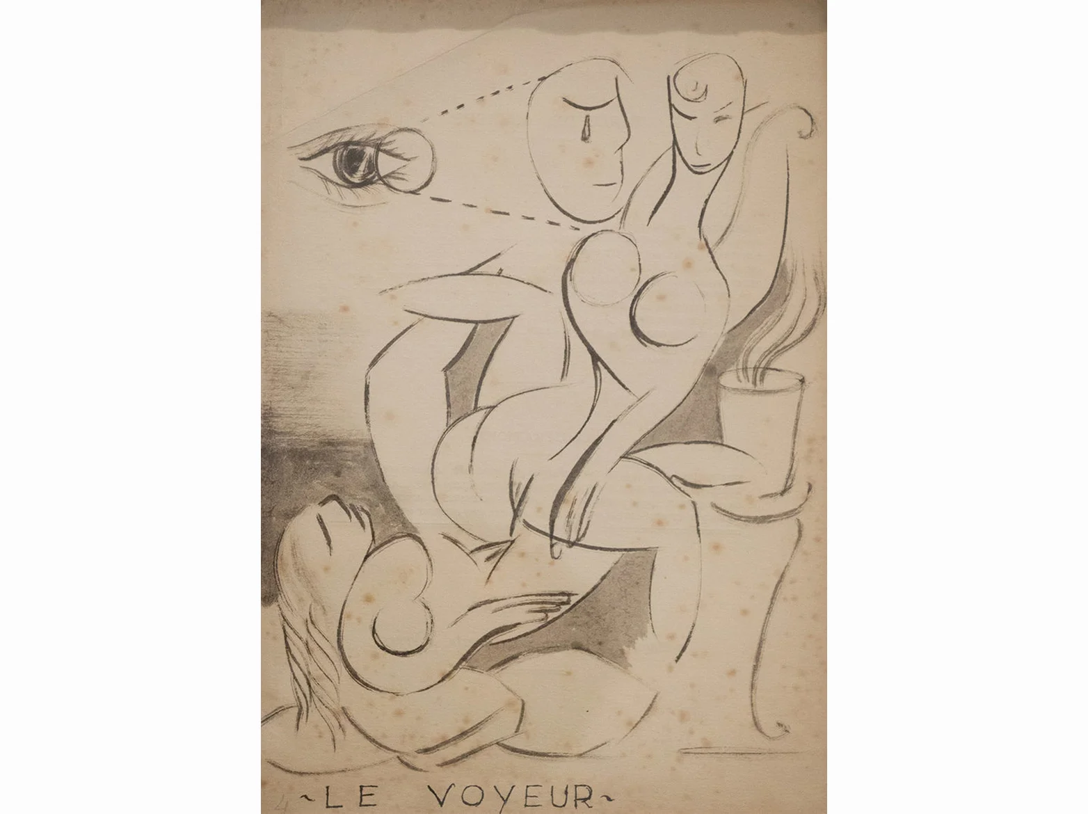 Le voyeur | c. 1920 | ink on paper | 28,75 x 20,25 cm.