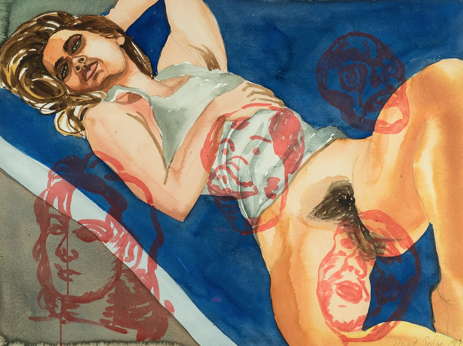 David Salle Untitled | 1989 | watercolor on paper | 45,5 x 60,5 cm.
