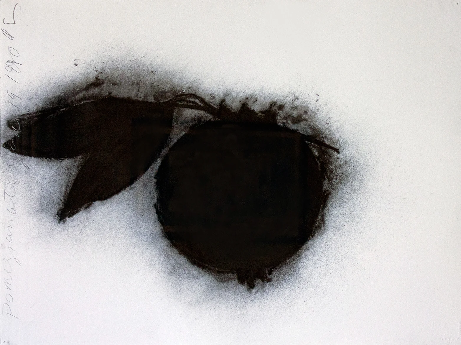Donald Sultan Pomegranate | 1990 | charcoal on paper | 57,1 x 75,9 cm.
