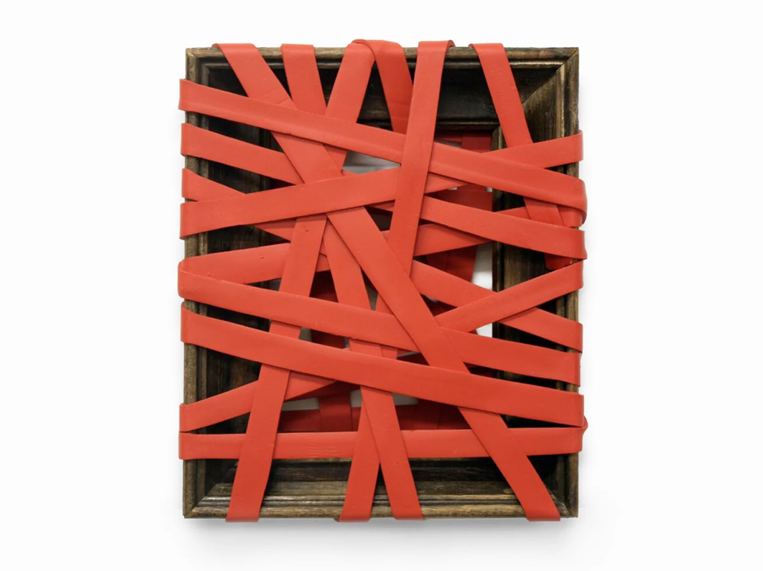 Bound (Red) | 2013 | acrylic and wooden frame | 29 x 24 cm.