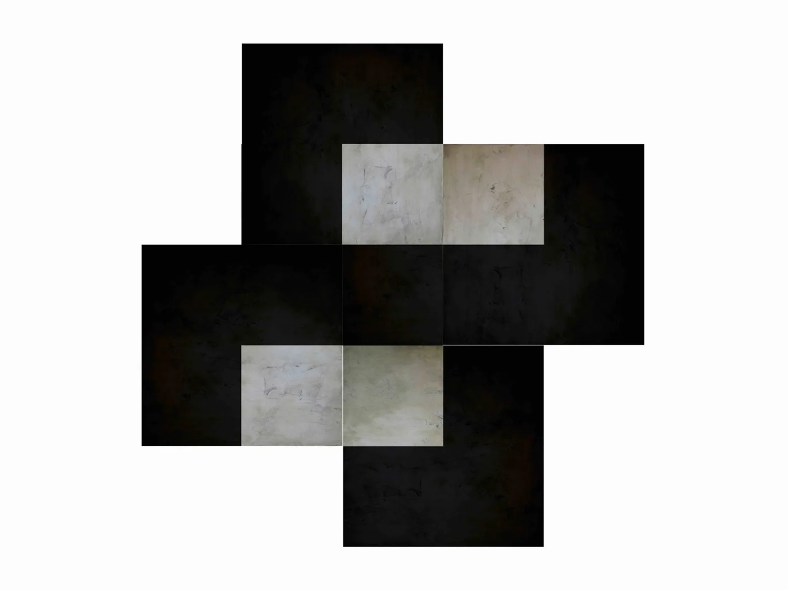Out of brackets | 2015 - 2016 | políptico de 4 piezas acrílico sobre lienzo | 100 x 100 cm.