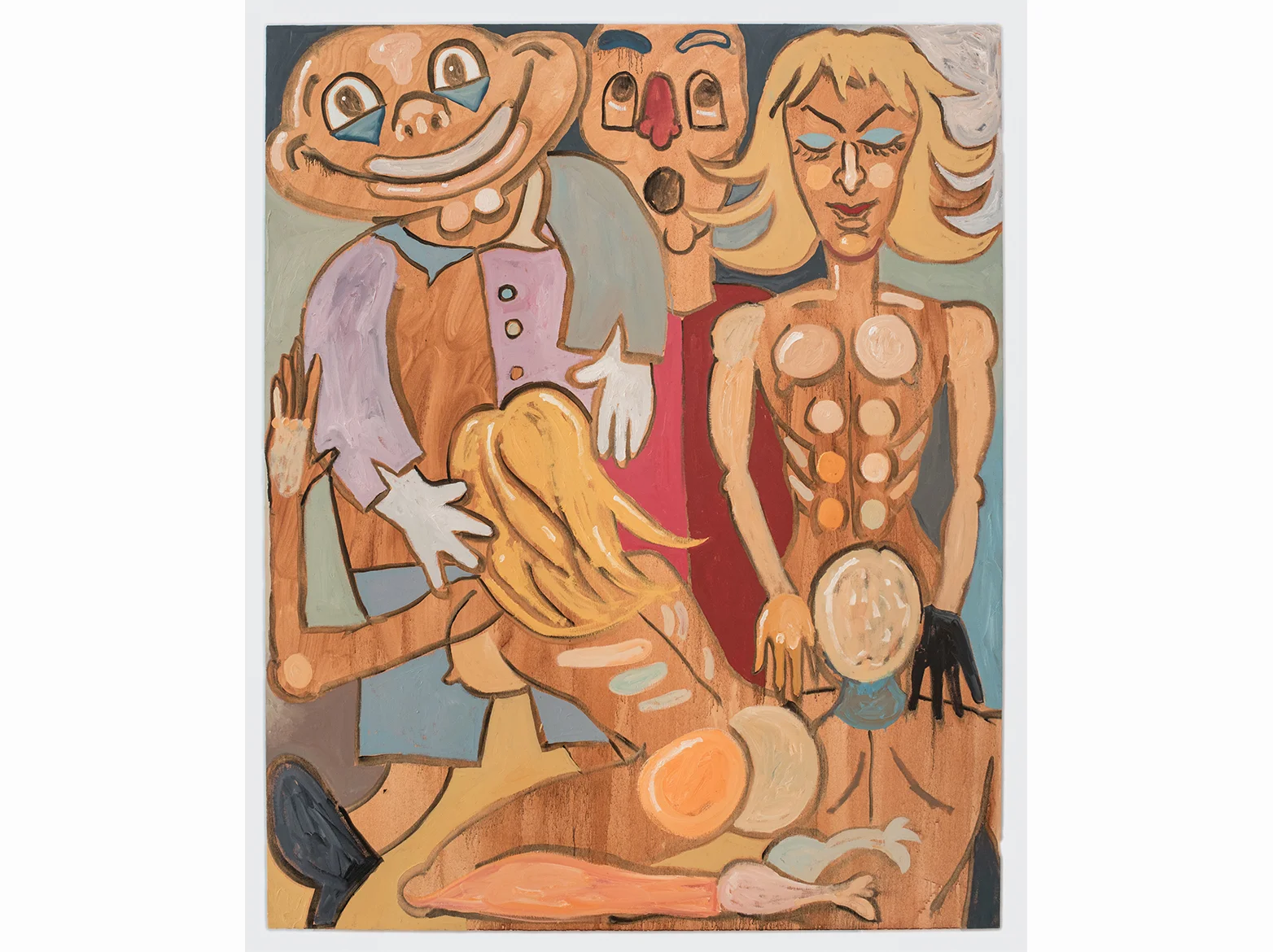 Brian Kokoska Pleasure Pen (Blondes Have More Fun) | 2018 | óleo sobre lienzo | 183 × 147 cm.