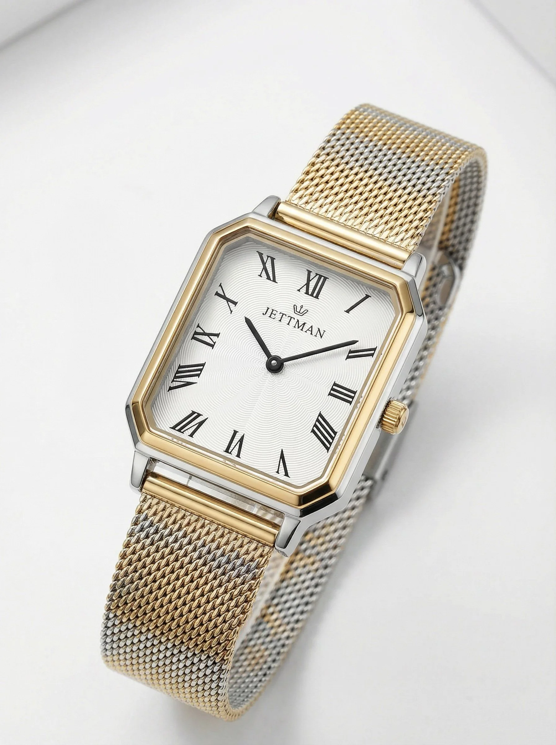 AI Concept: JETTMAN Edition women's watch. Demonstrating photorealistic lifestyle and product visuals for premium watch brands.