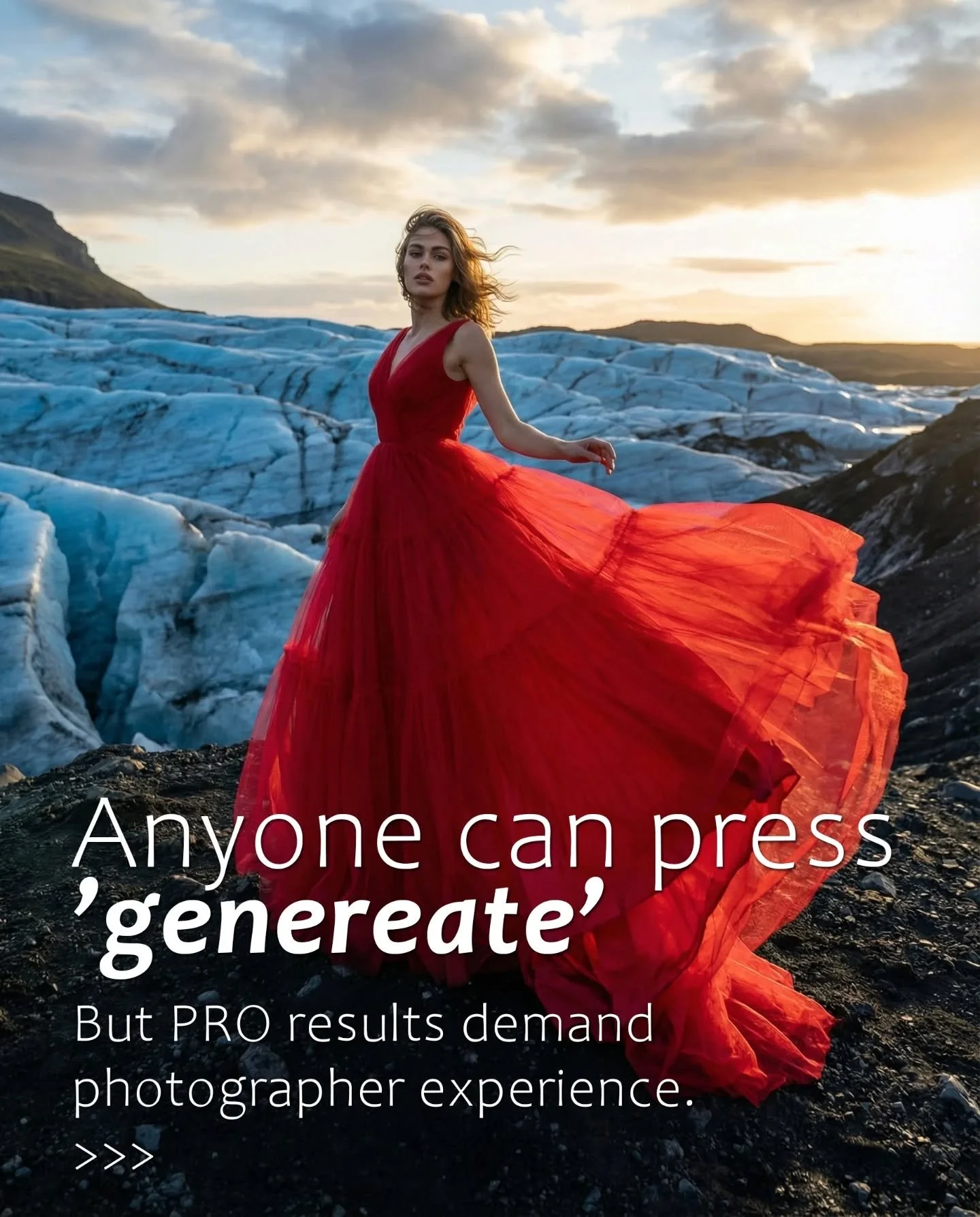 AI f&ouml;r&auml;ndrar fotokampanjer. Med AI kan varum&auml;rken:
✨ Placera era produkter i filmiska milj&ouml;er. 
✨ Skapa samma modell genom hela kampanjen. 
✨ Bygga enhetlig varum&auml;rkesstil.
✨ Generera 50+ bilder fr&aring;n 1 id&eacute;. 

Ing