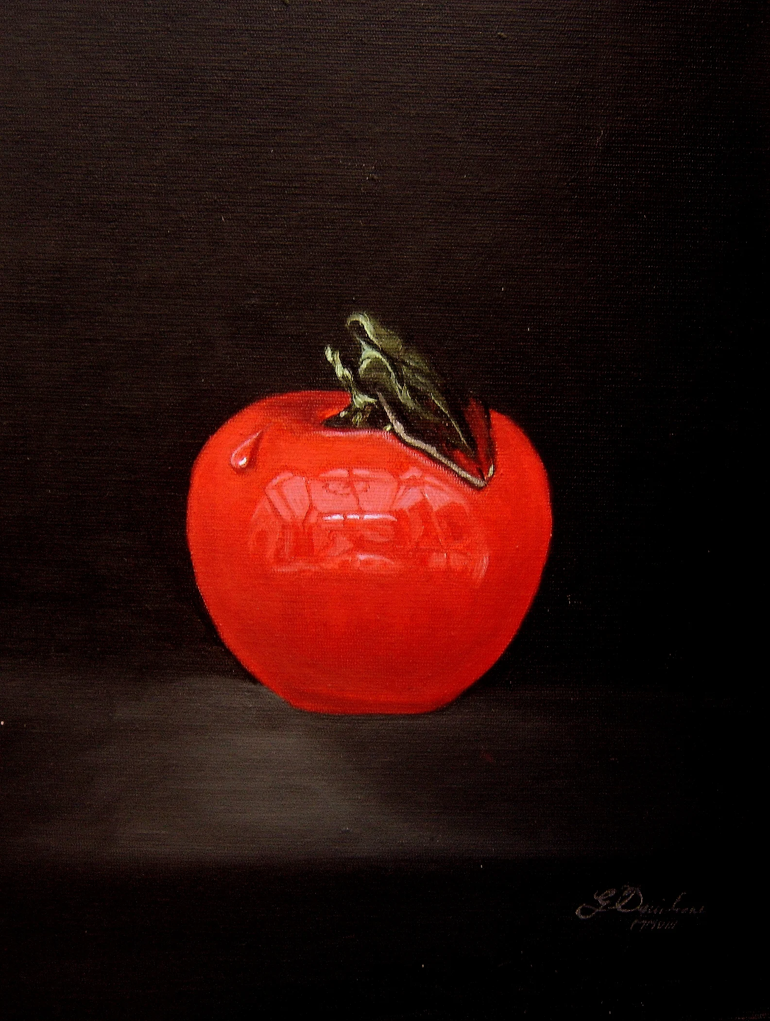 Still Life with glass apple