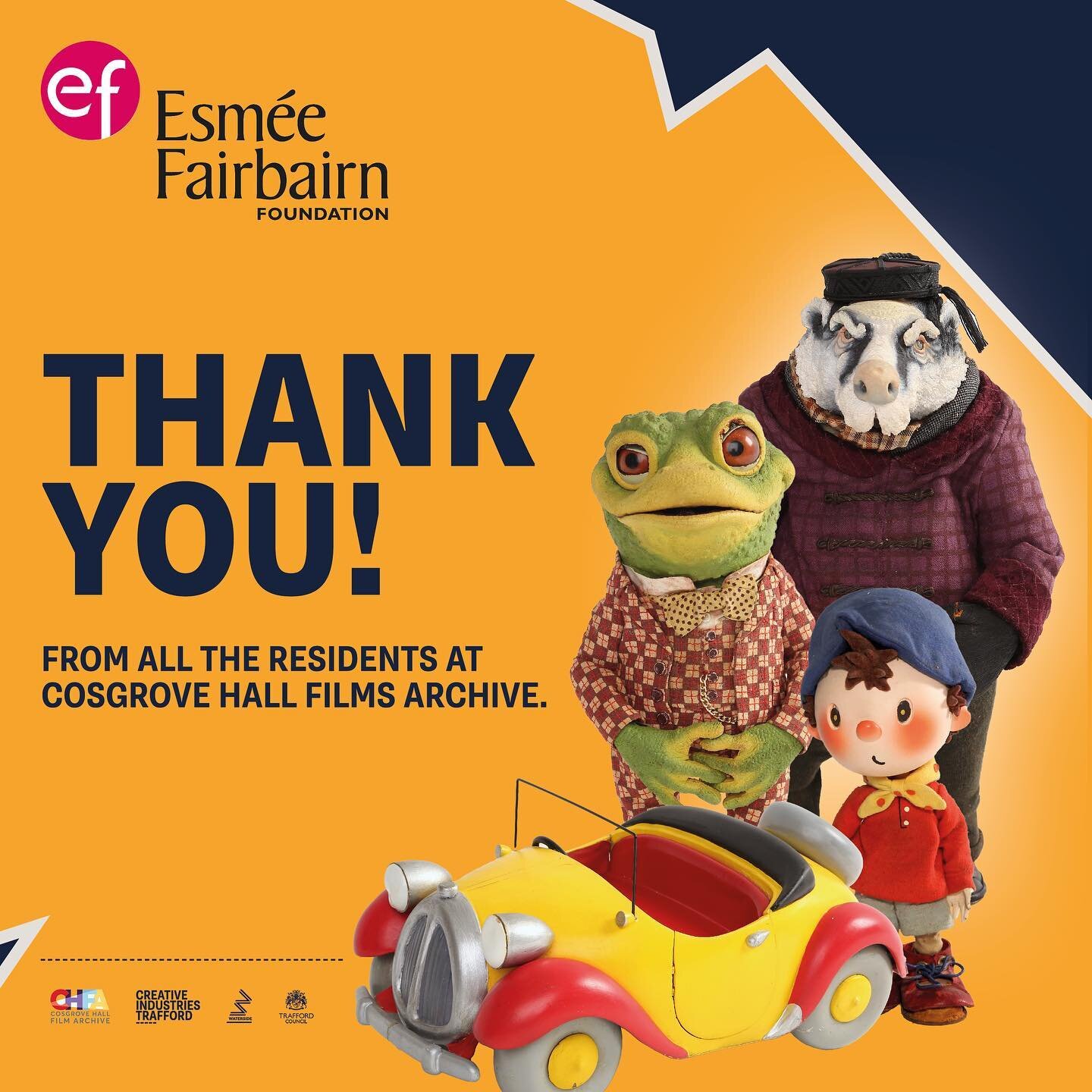 We are so grateful to receive funding from the Esmee Fairbairn Collections Fund through the @museumsassociation for &lsquo;engaging with animation&rsquo; - digitising the @cosgrovehallfilmsarchive and bringing the collection closer to communities acr