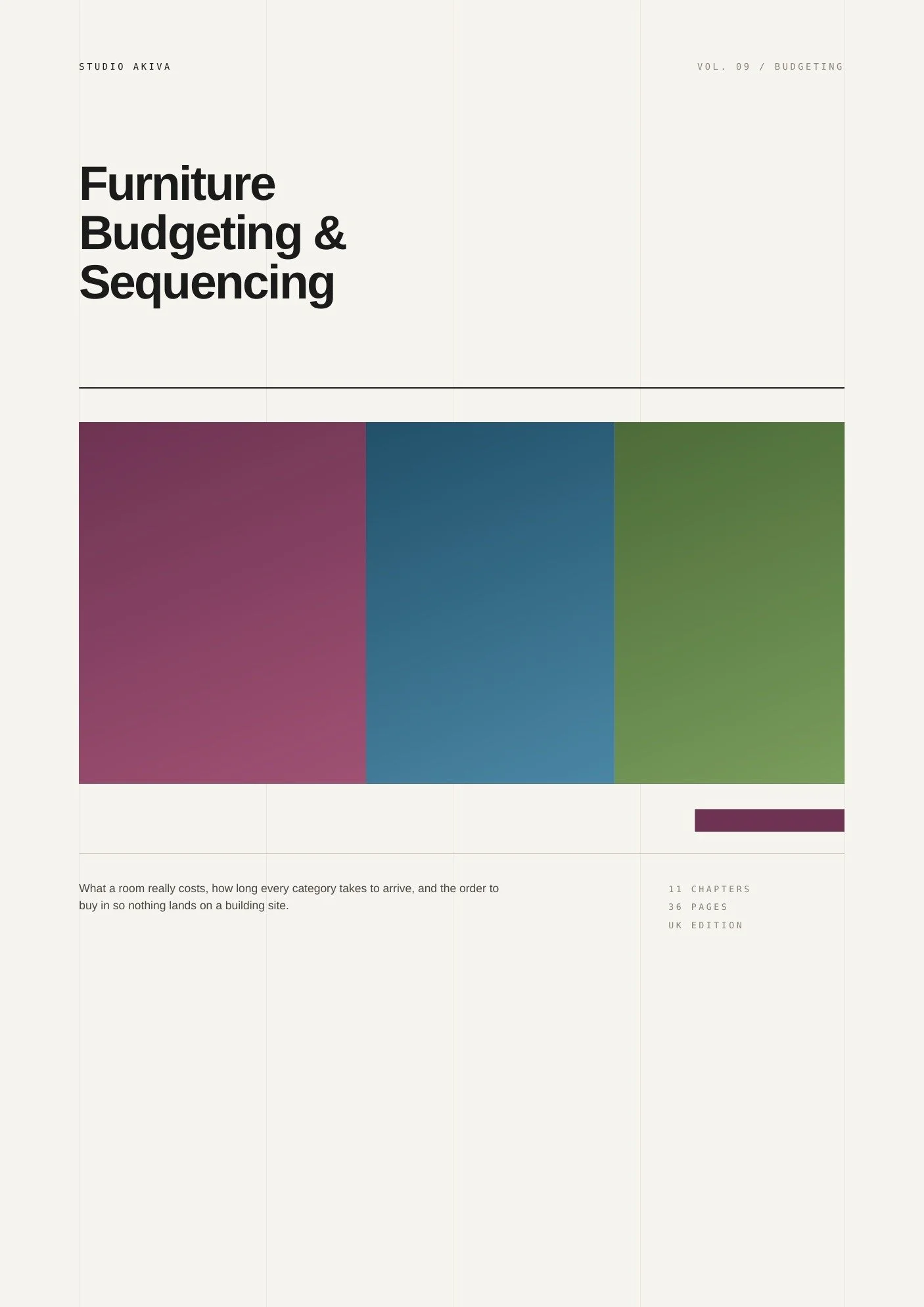 Furniture Budgeting & Sequencing Guide