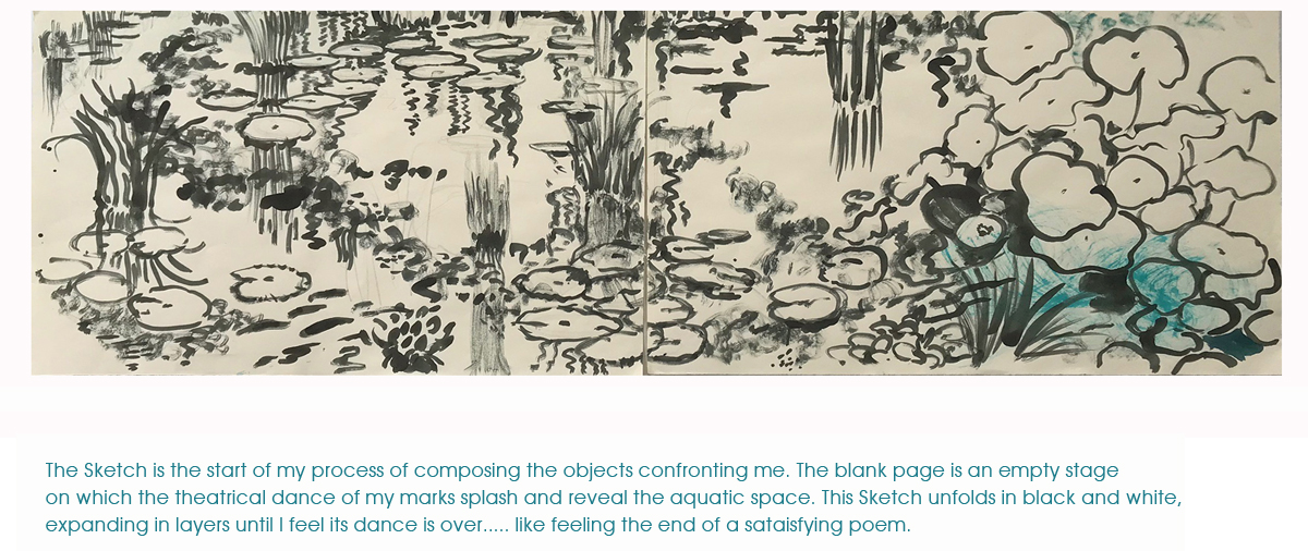Pond Sketch Panorama