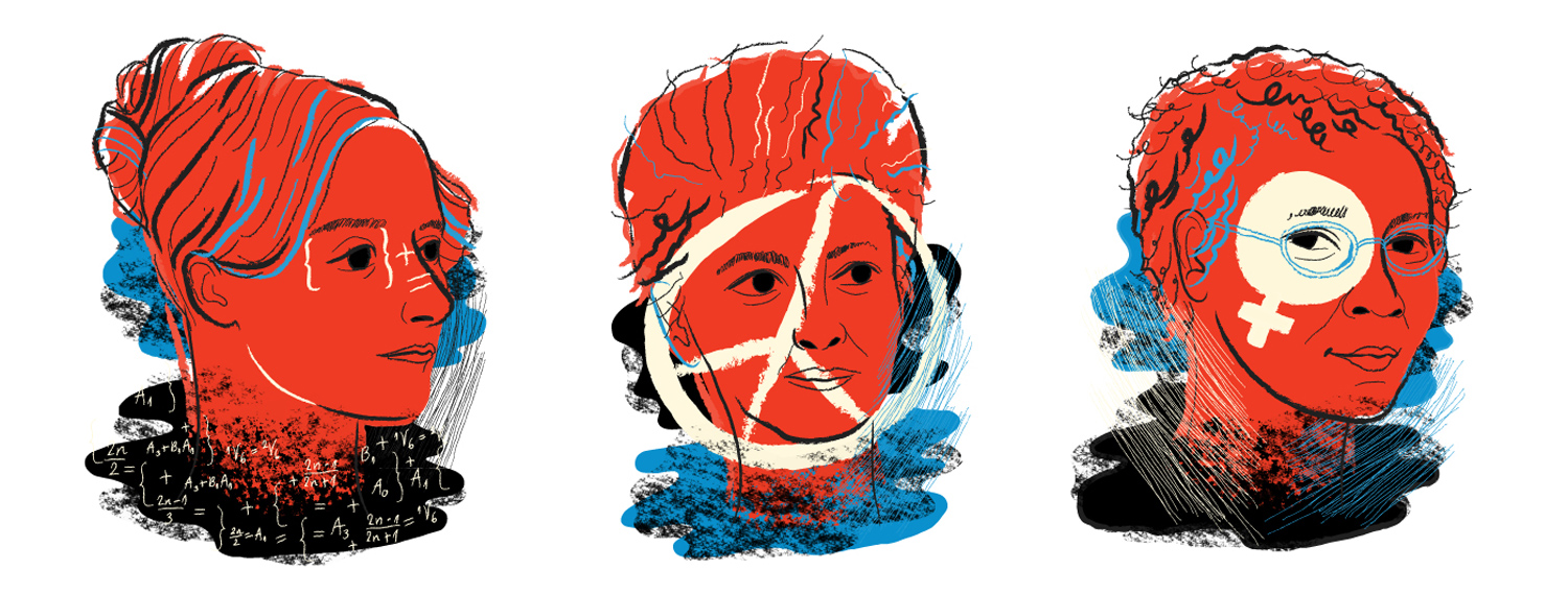 Ada Lovelace — English mathematician and writer, regarded as the first to recognise the full potential of a "computing machine" and the first computer programmer, Bertha von Suttner — Austrian-Bohemian pacifist and novelist, the second female Nobel laureate, the first woman to be awarded the Nobel Peace Prize and bell hooks — American author, professor, feminist, and social activist.