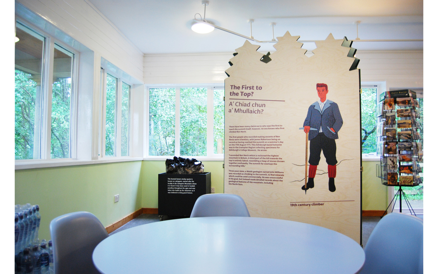 The permanent exhibition at the Glen Nevis Visitor's Center tells a story of nature and history of the Scottish Highlands and Ben Nevis, the highest mountain in the British Isles. My illustrations accompany the texts and are featured throughout the exhibition. Graphic and product design and art direction by Marko Baus. Glen Nevis Visitor's Center Website