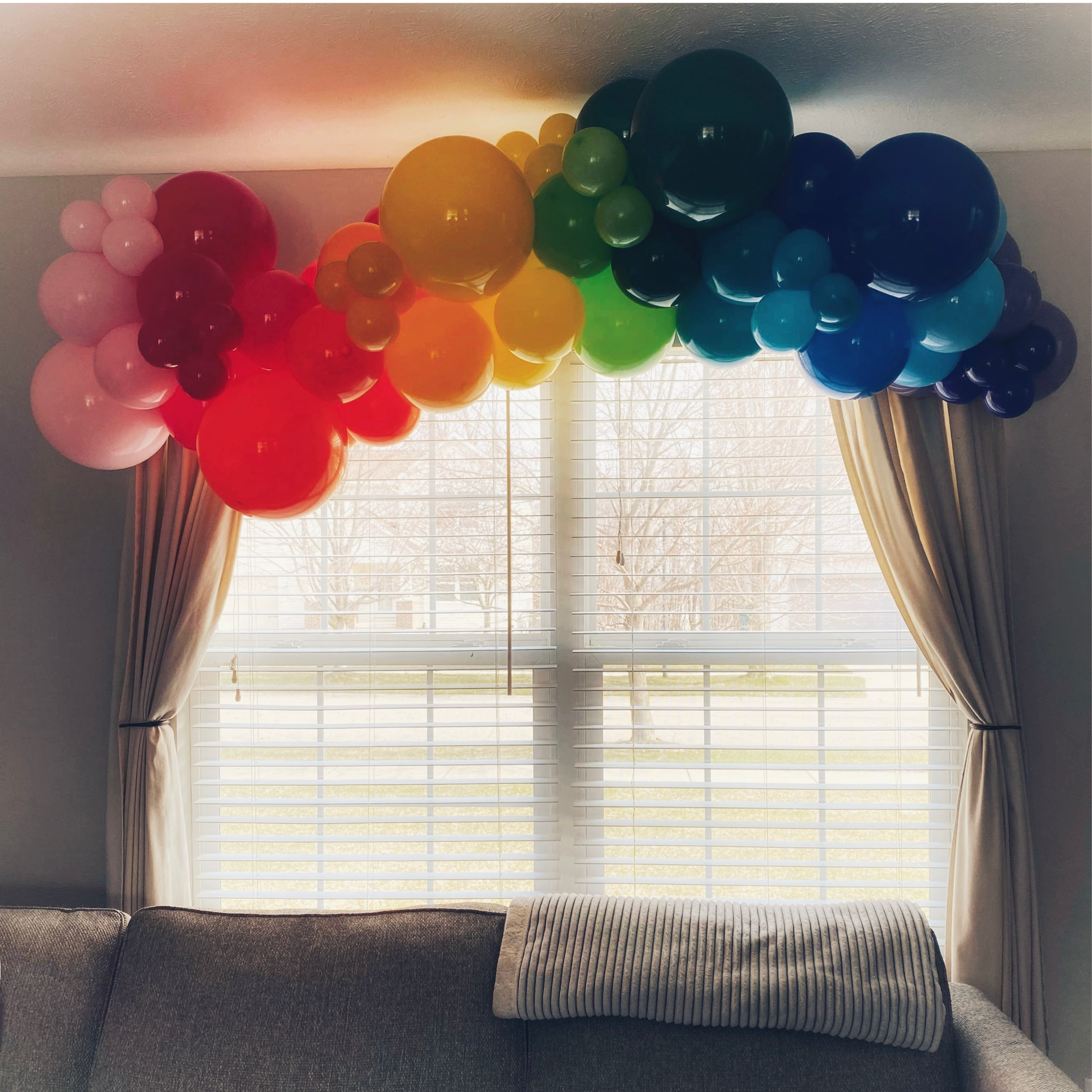 Rainbow Organic Garland. Balloon Decor