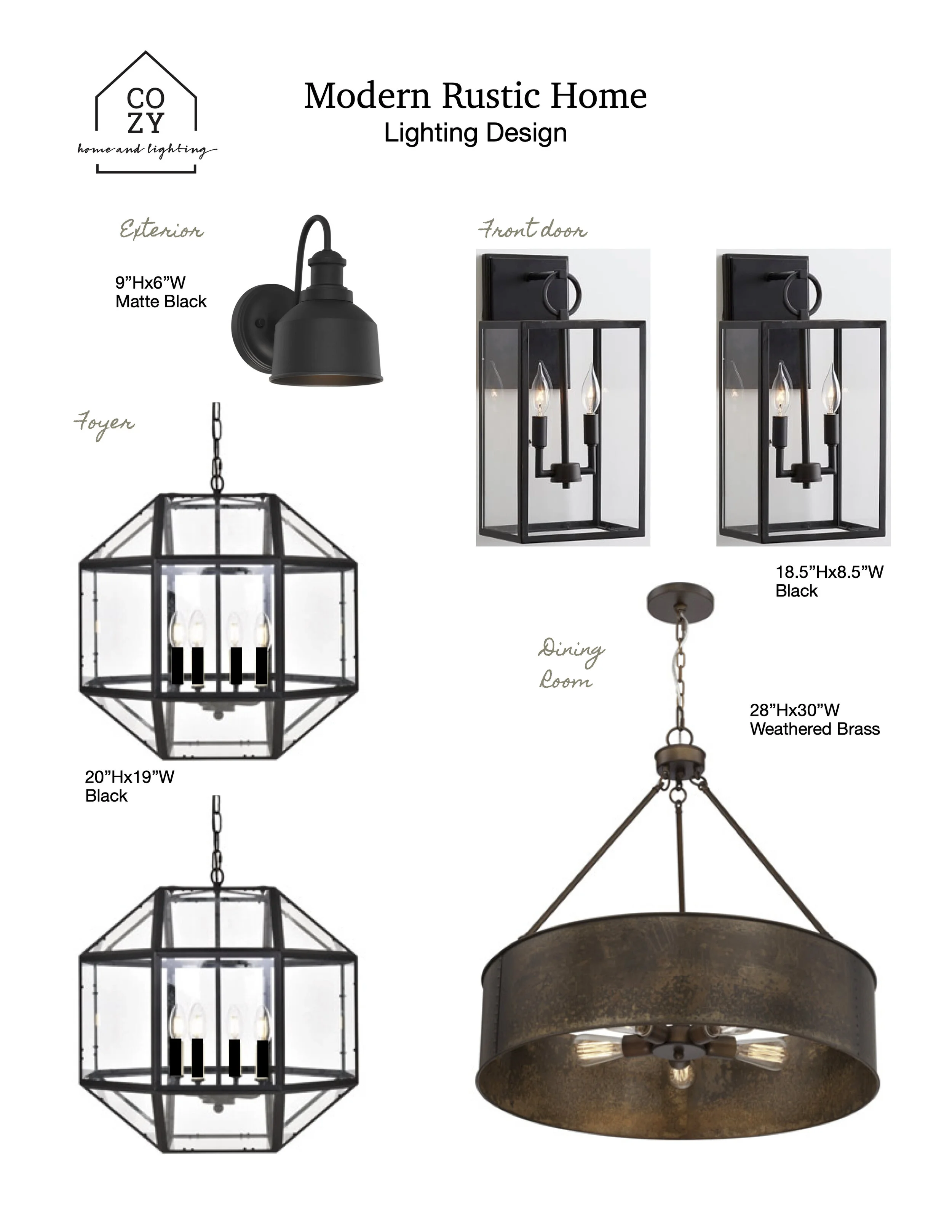 Modern Rustic Lighting Design