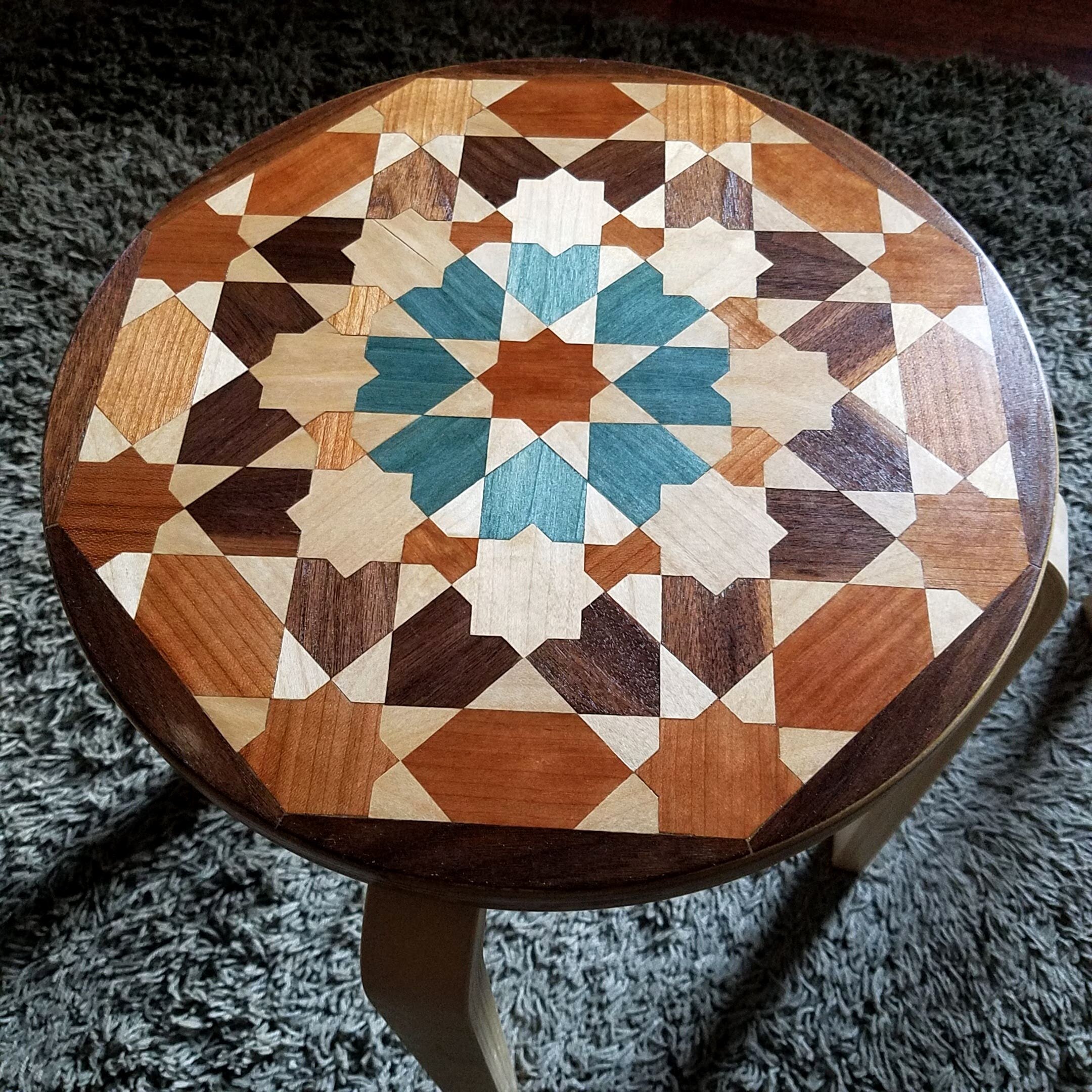 IKEA hacked stool/side table - 34cm diameter