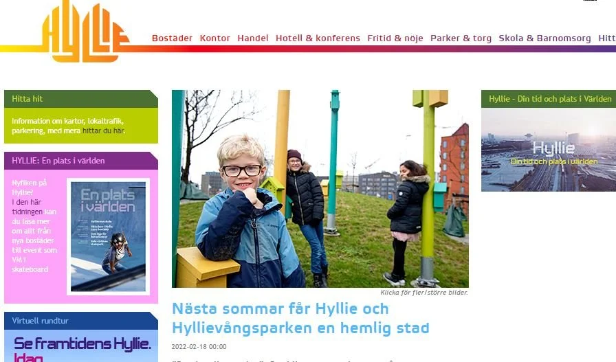 Artikel om Hyllievångsparkens temalekplats