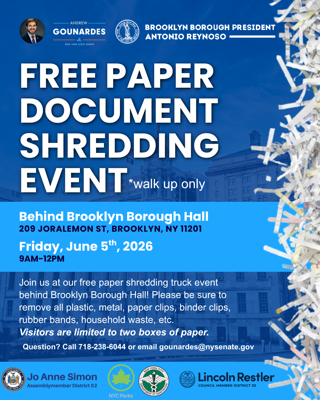 Free Paper Document Shredding Event