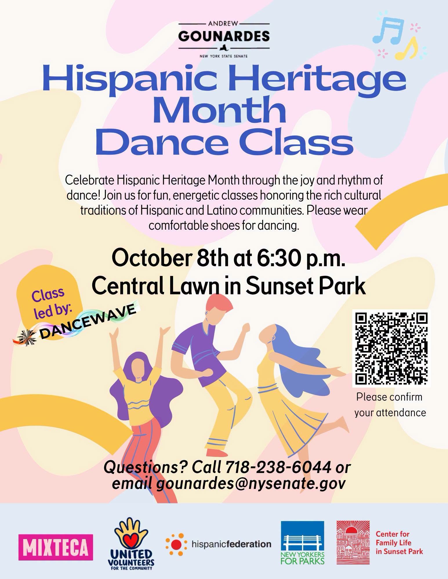 Hispanic Heritage Month Dance Class
