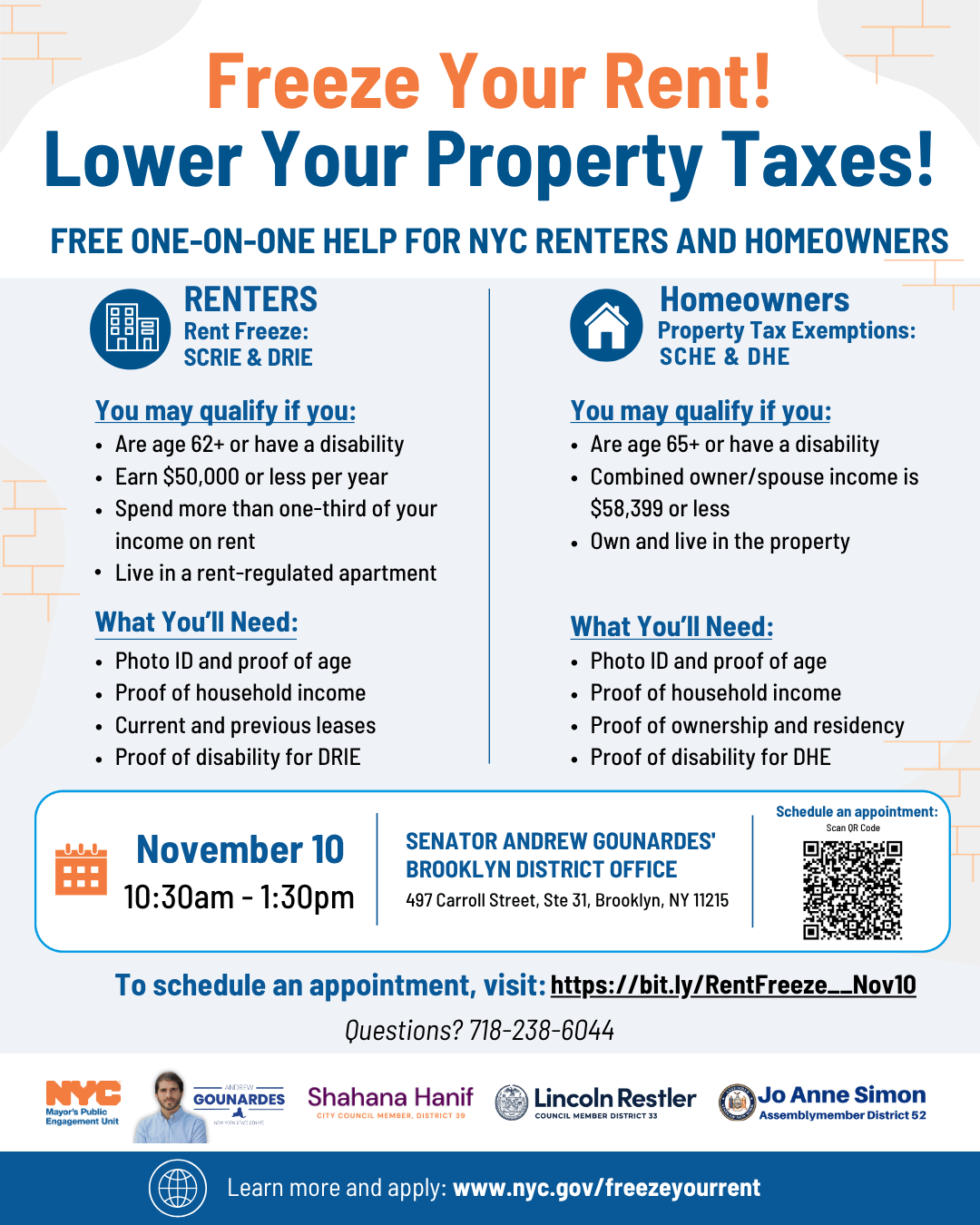 Freeze Your Rent! Lower Your Property Taxes! 