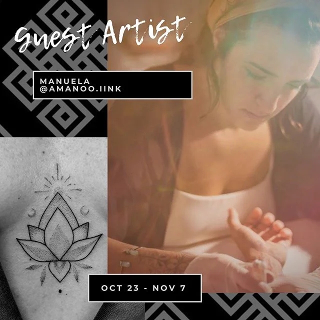 Introducing our guest artist ::⁣
Manuela @amanoo.iink ⁣
⁣
She will be here from October 23rd - November 7th⁣
⁣
If you would love to book with Manuela, send us a message : tattoos@karmahousebali.com⁣
⁣
᠅⁣
⁣
✦ RITUAL TATTOO ✦⁣ &there4;Handpoked with cr