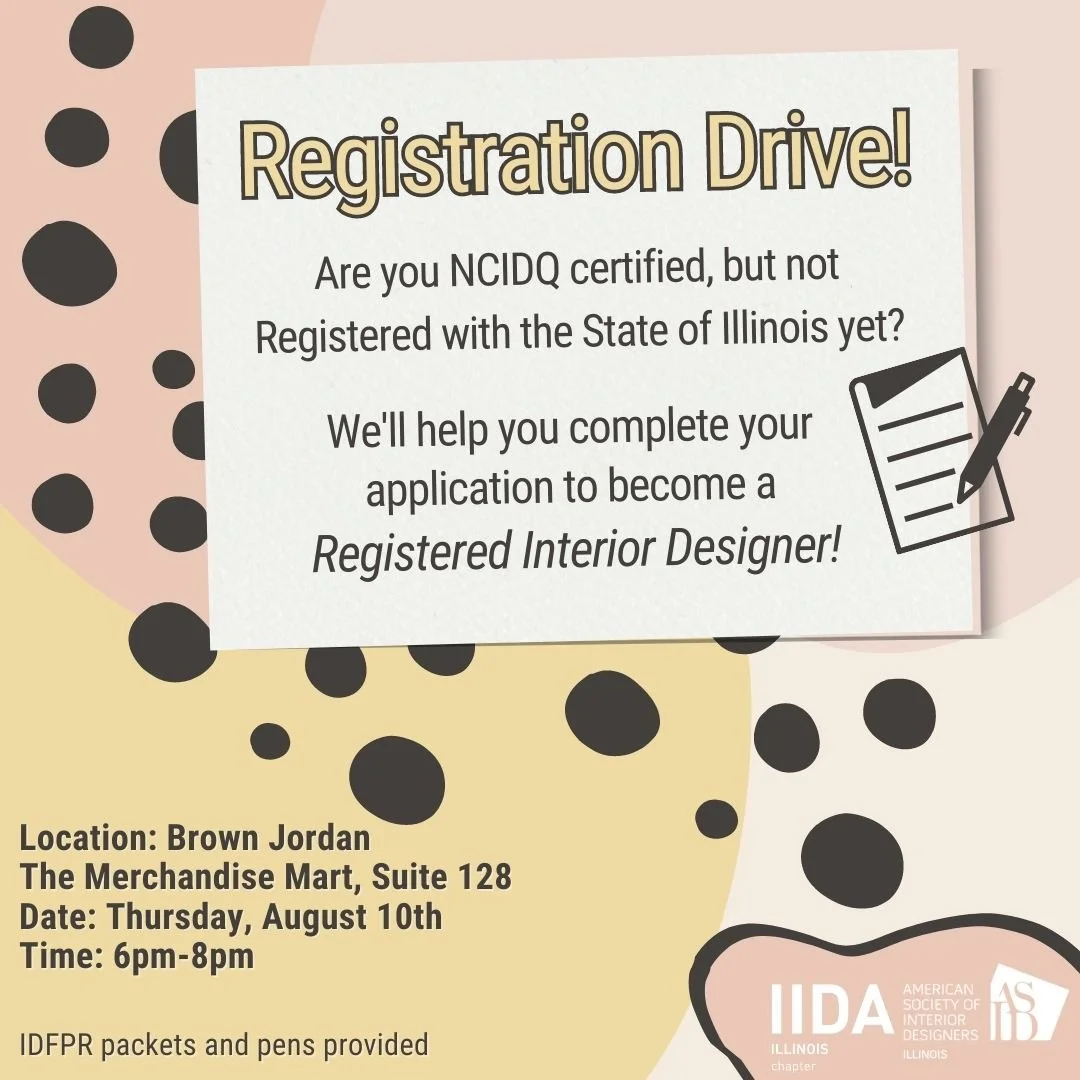 Registration Drive for Interior Designers — IIDA Illinois Chapter