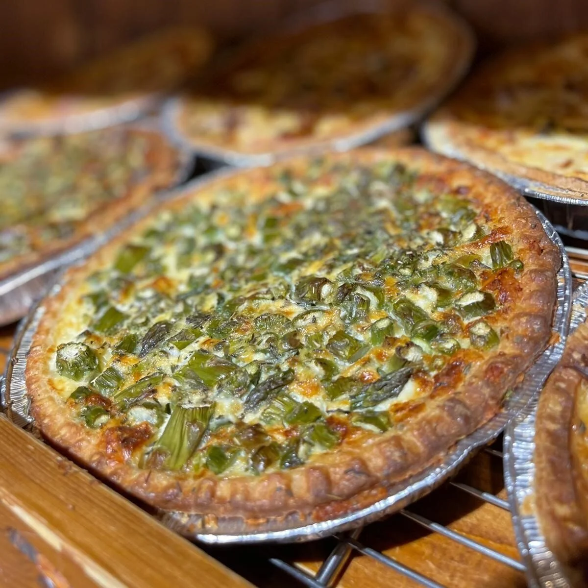 Cobbs Large Quiche - Only £6Homemade by our chefs using fresh, quality ingredients.   A variety of flavours available each day, please ask a member of staff for today’s options.   Normally £6.79