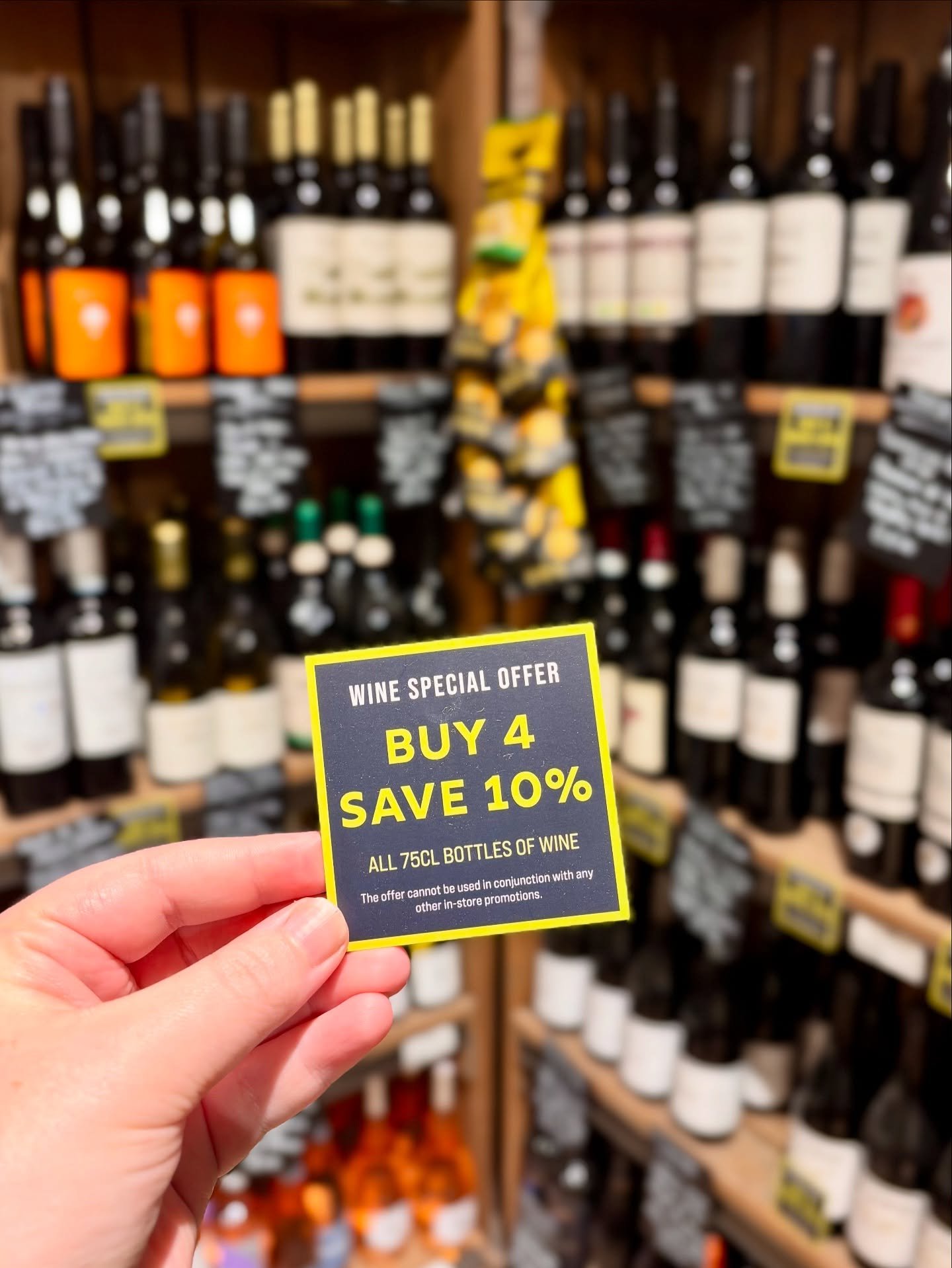 With it still being English Wine Week, it only seems right to tell you about our wine deal!🍷⭐ 

Buy any 4 bottles of wine (75cl &ndash; red, white, or ros&eacute;) and enjoy a 10% discount!🍷

Whether you&rsquo;re planning a dinner party or just top