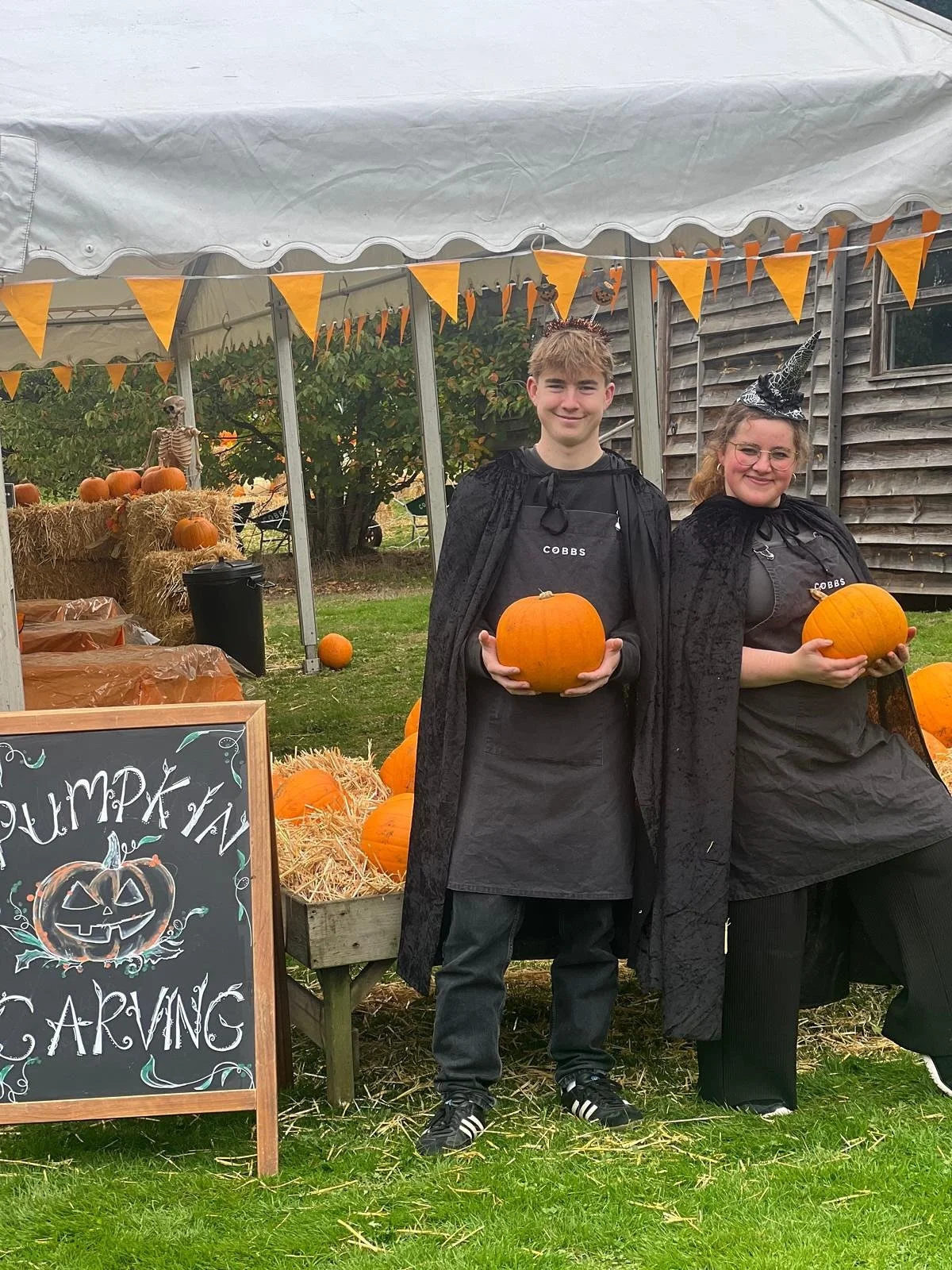 🎃⏰ Last call for pumpkin picking! ⏰🎃

Halloween is RIGHT around the corner - have you picked up your perfect pumpkin yet?! 👻🍂

Our Pumpkin Patch &amp; Carving Tent is still open this weekend at Cobbs Hungerford! From the ultimate carving pumpkins