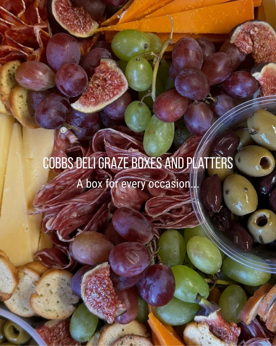 Announcement... Say hello to our new Cobbs Deli Graze Boxes &amp; Platters!👋🏻🍰

🍰&lsquo;A box for every occasion&rsquo; - From indulgent deli delights to elegant afternoon tea, our new graze boxes, sandwich platters, and cheese boards are made fo