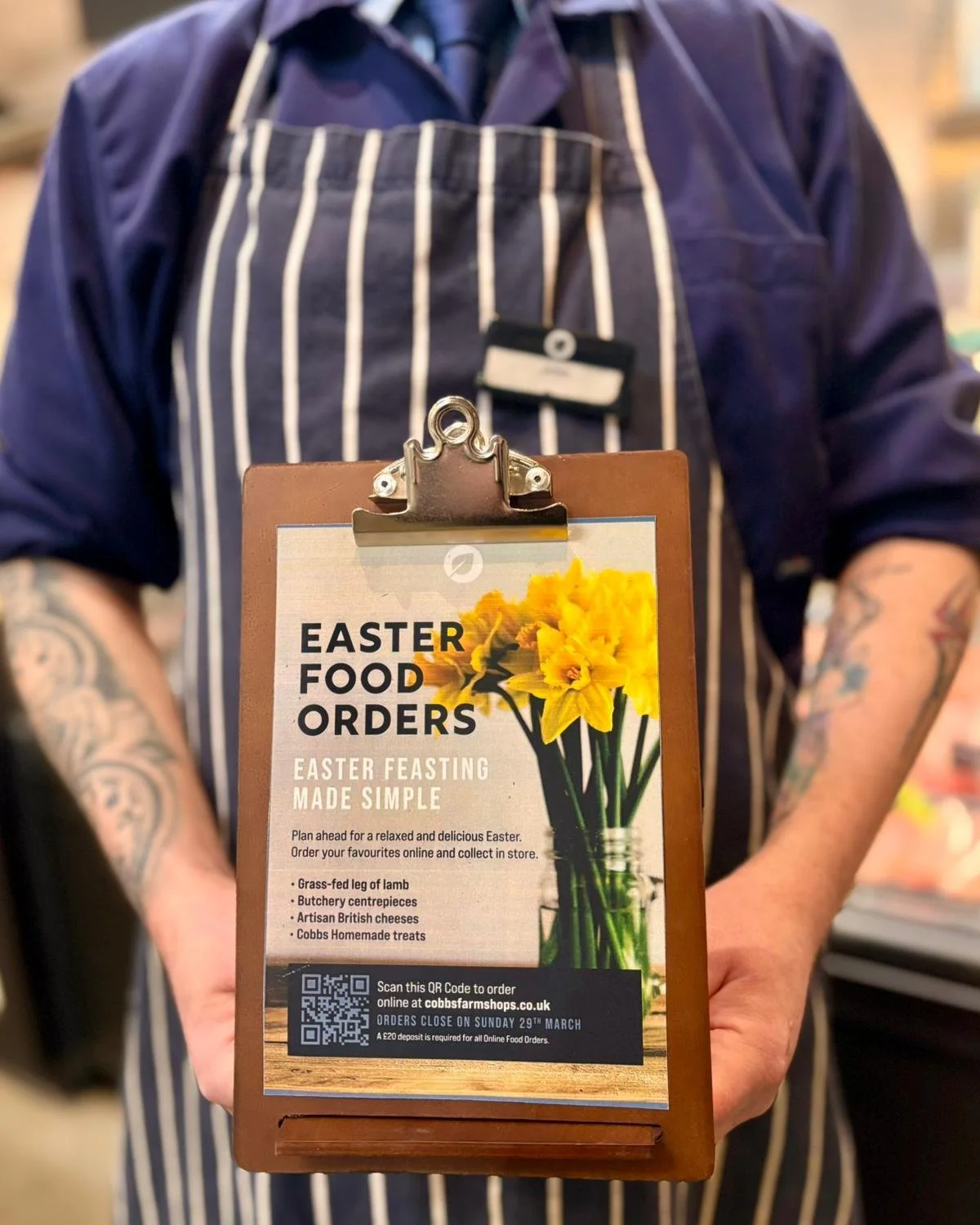 Online Easter Orders🖥️🥕🥩

Discover a delicious selection of premium meats, artisan cheeses, and Cobbs homemade favourites, everything you need for a truly special Easter weekend!🐣🐰

Plan ahead and order your favourites online for a relaxed and m