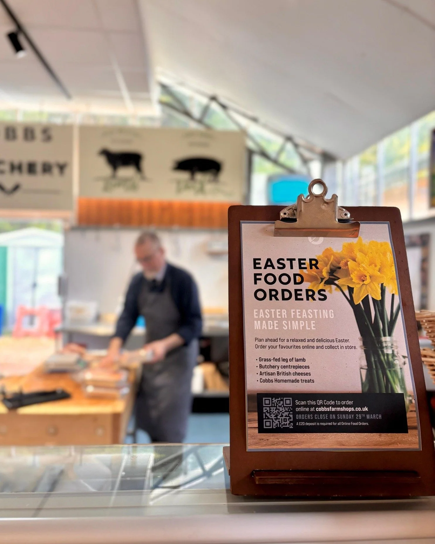 Prefer to host Easter at home? 🐣

Our new Online Easter Ordering system makes it easy to plan your perfect Easter feast. Browse premium meats, artisan cheeses, and Cobbs' homemade favourites from the comfort of home and place your order in just a fe