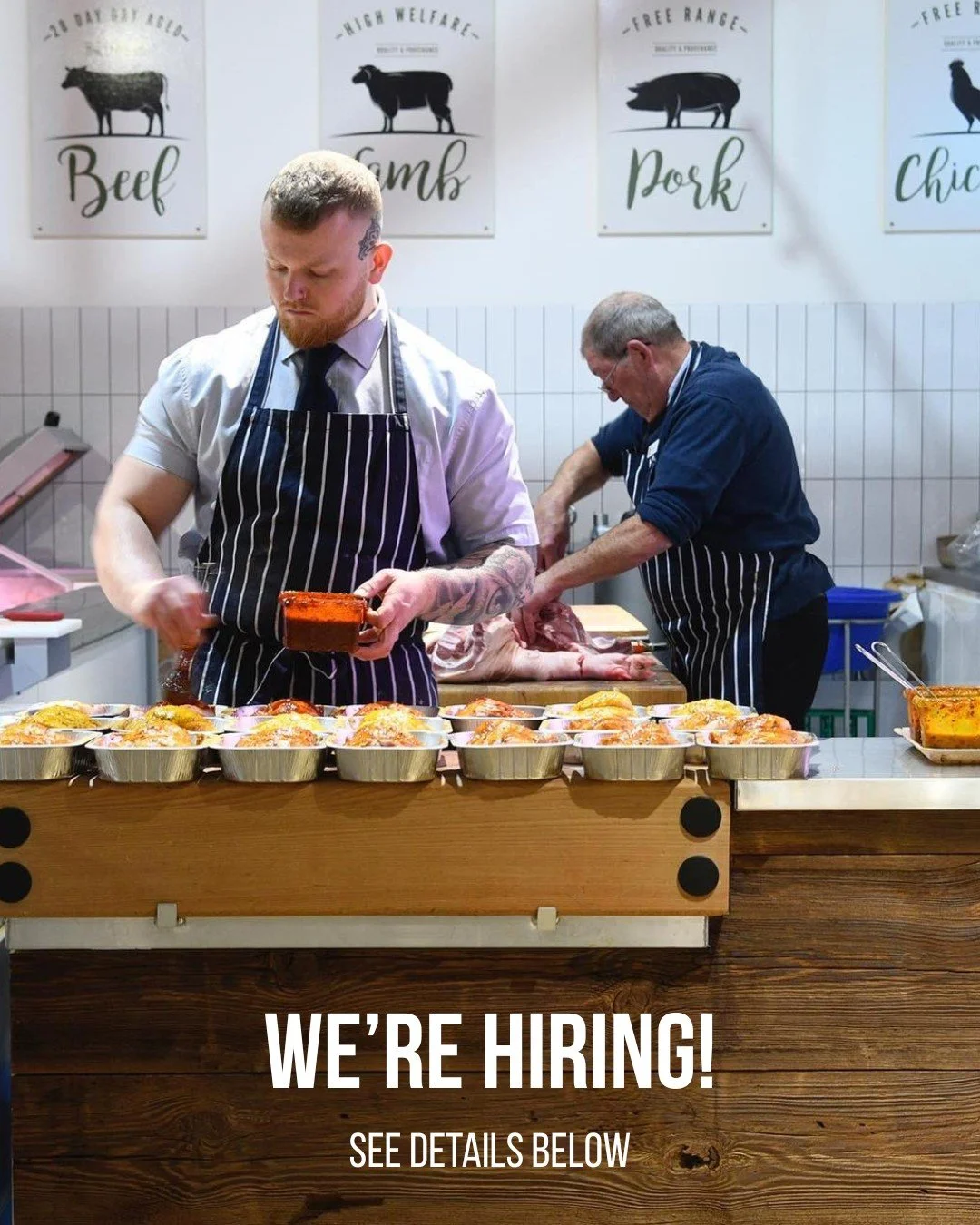 We&rsquo;re hiring!👀

⭐Farm Shop Roving Butcher
⭐32-40 hours &ndash; weekend work essential

We are looking for an experienced butcher to join our team. This is a roving butcher role, primarily based at our Winchester shop, with cover required at ou