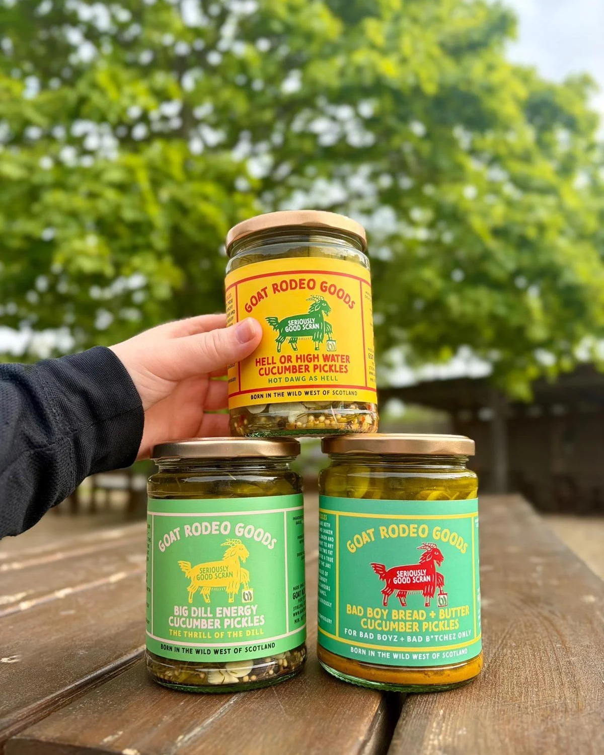 New Supplier - @goatrodeogoods Pickles🥒

Founders, Kat and Lucy, met in February 2023. Frustrated by the lack of bold, exciting condiments on the market, they began making pickles they actually wanted to eat... The first batch sold out within weeks,