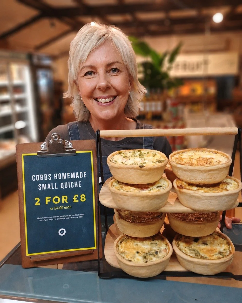 🧺 Picnic season x Cobbs! ☀️

Whether you're heading to the park, the beach, or enjoying lunch in the garden, our delicious small quiches are the perfect addition to your picnic!

✨ Special Offer: 2 for &pound;8 until the end of August!

Pop into Cob