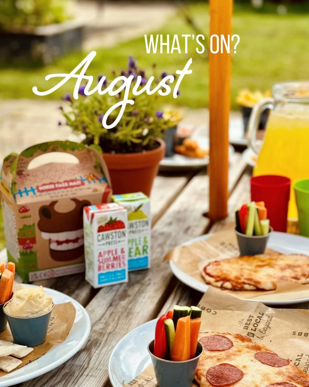 What&rsquo;s On - August🌻☀️

Englefield:
🌻Kids Eat Free
☀️BBQ Season At The Butchers
🌻Summer Menu
☀️Summer Drinks Menu
🌻Johnsons Fish Mongers - Every Wednesday
☀️Cobbs Play Barn

Hungerford:
🌻Kids Eat Free
☀️BBQ Season At The Butchers
🌻Summer M