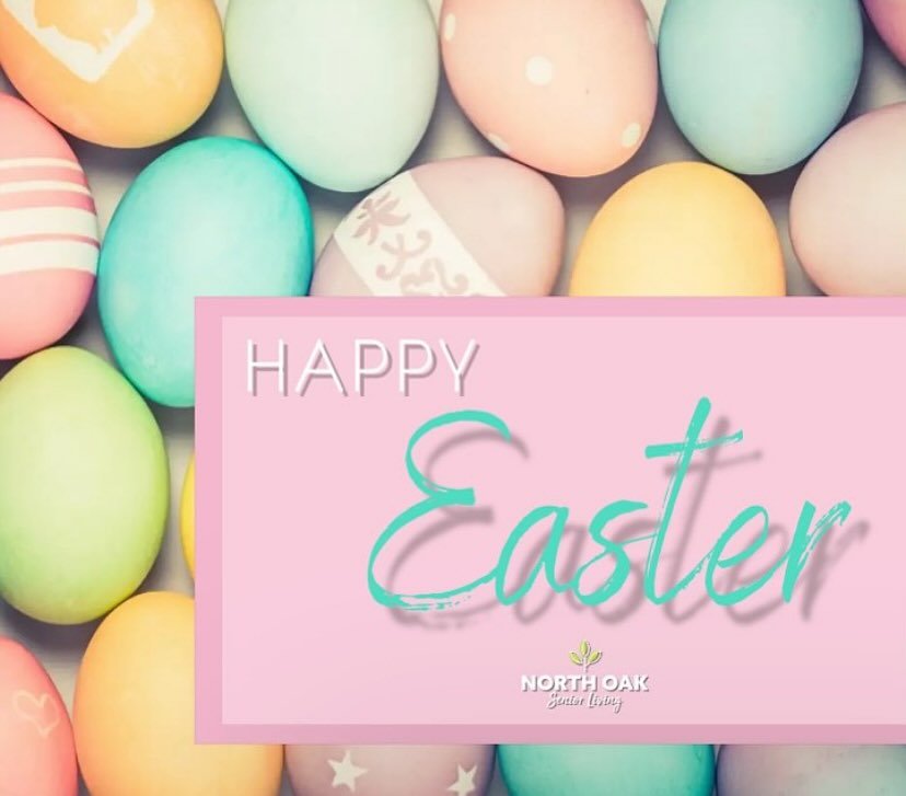 Wishing you an EGG-celent Easter from all of us at North Oak Senior Living! 🥚🐰
.
.
.
#AssistedLiving #SeniorLiving #MemoryCare