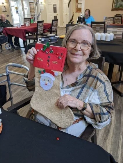 Repost from @cornerstoneofoakcreek
&bull;
A cozy day of Christmas crafting! Our residents made their own stockings, filling our community with joy and holiday spirit. 🎄
.
.
.
#AssistedLiving #SeniorLiving