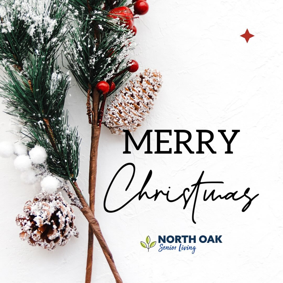 Merry Christmas from all of us at North Oak Senior Living!🎄

May your day be filled with joy, laughter, and the warmth of family and friends. Wishing you a holiday season as bright and beautiful as the smiles at our communities.
.
.
.
#AssistedLivin