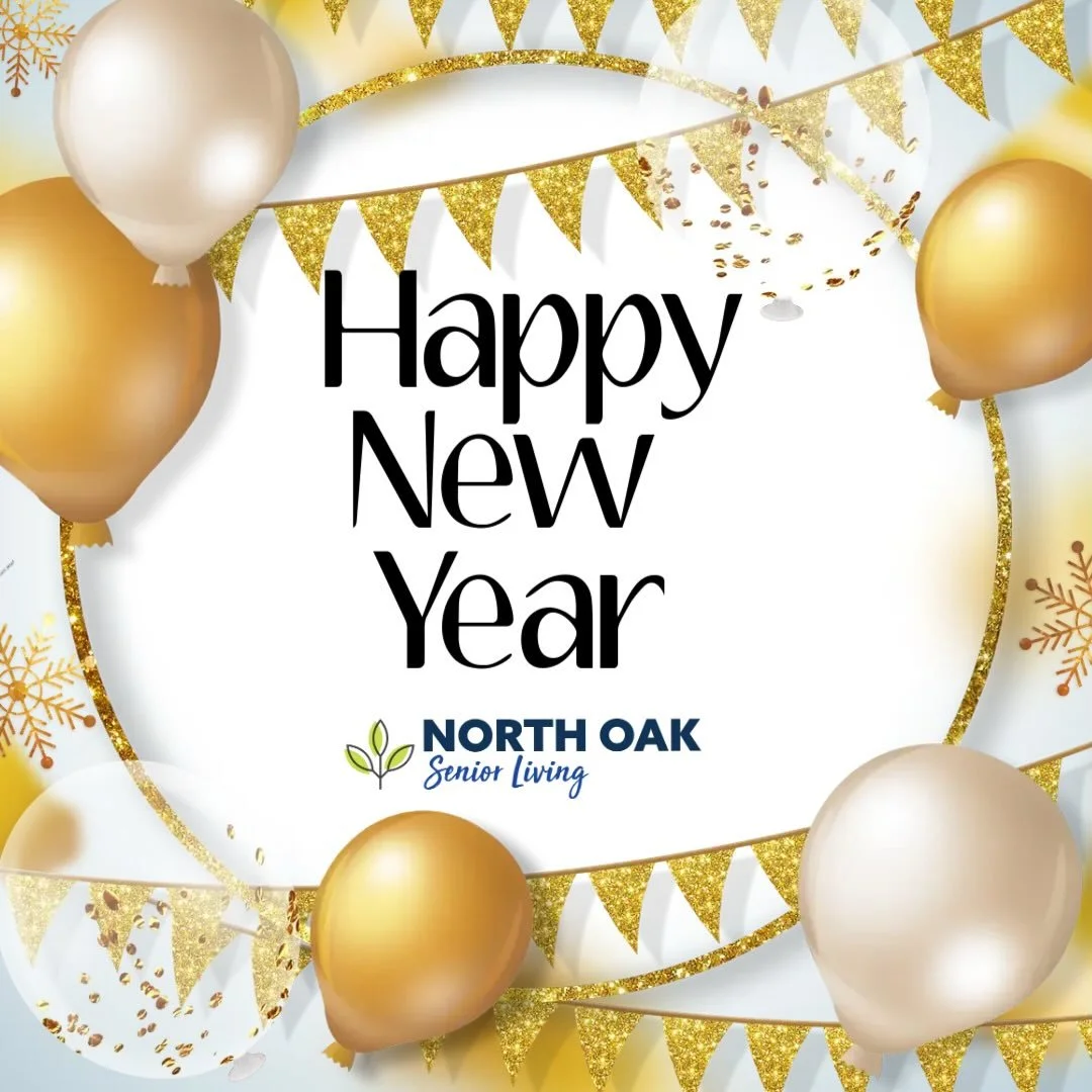 ✨ Happy New Year from all of us at North Oak Senior Living! ✨ 
 
Here&rsquo;s to a year filled with joy, good health, and cherished moments together.
.
.
.
#AssistedLiving #SeniorLiving