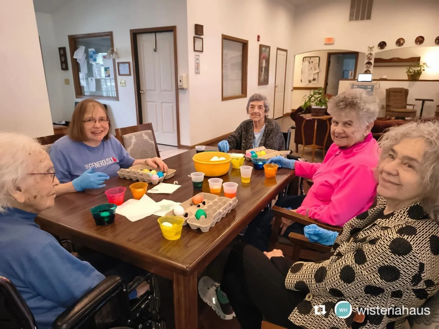 Repost from @wisteriahaus
&bull;
Bright colors, happy hearts 🐣Our residents enjoyed a cheerful afternoon of decorating and laughter.
.
.
.
#AssistedLiving #SeniorLiving