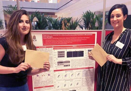 Remsha and Jen with their respective prizes at NIMSRN 2019