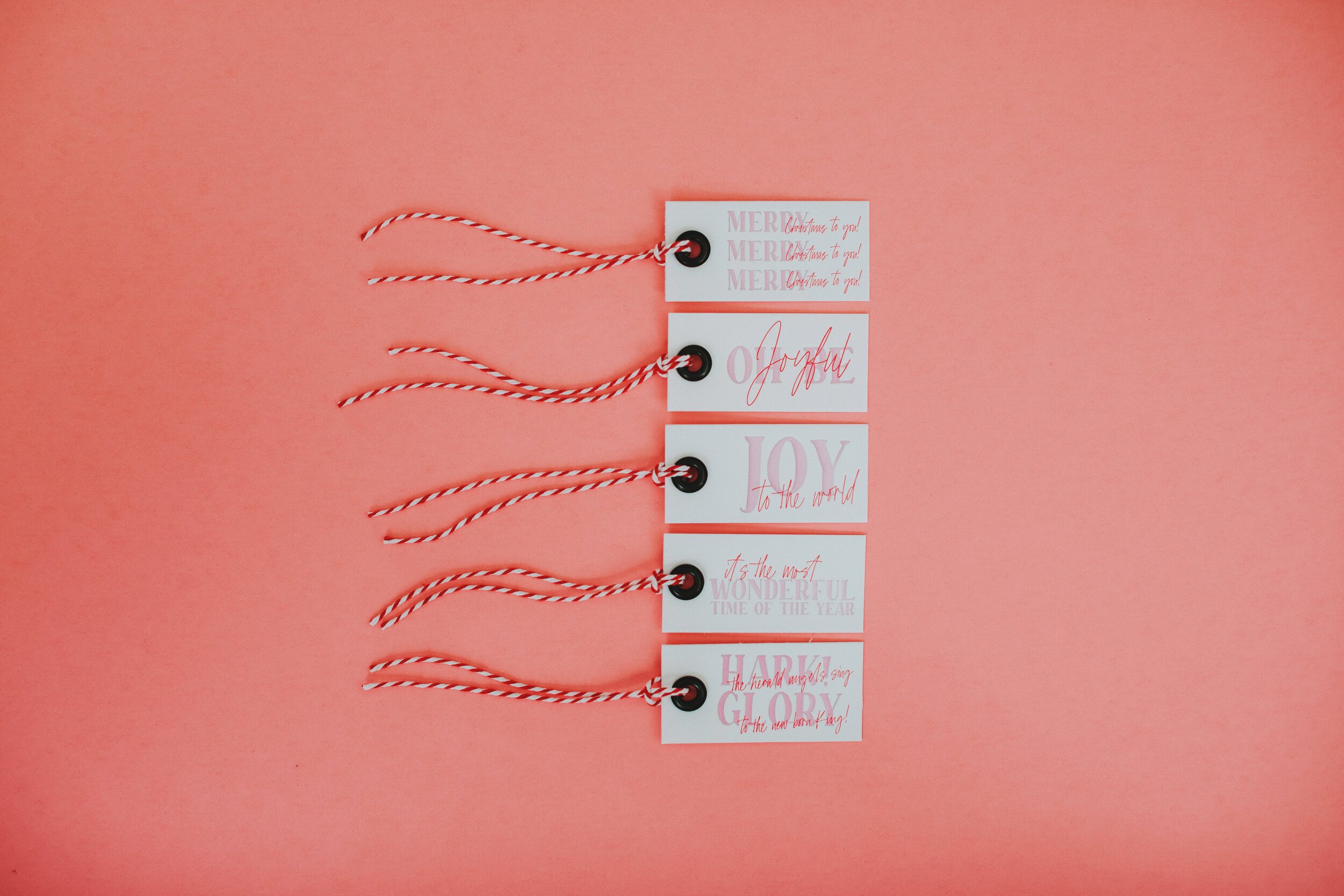 Modern Christmas Letterpress Gift Tag Set