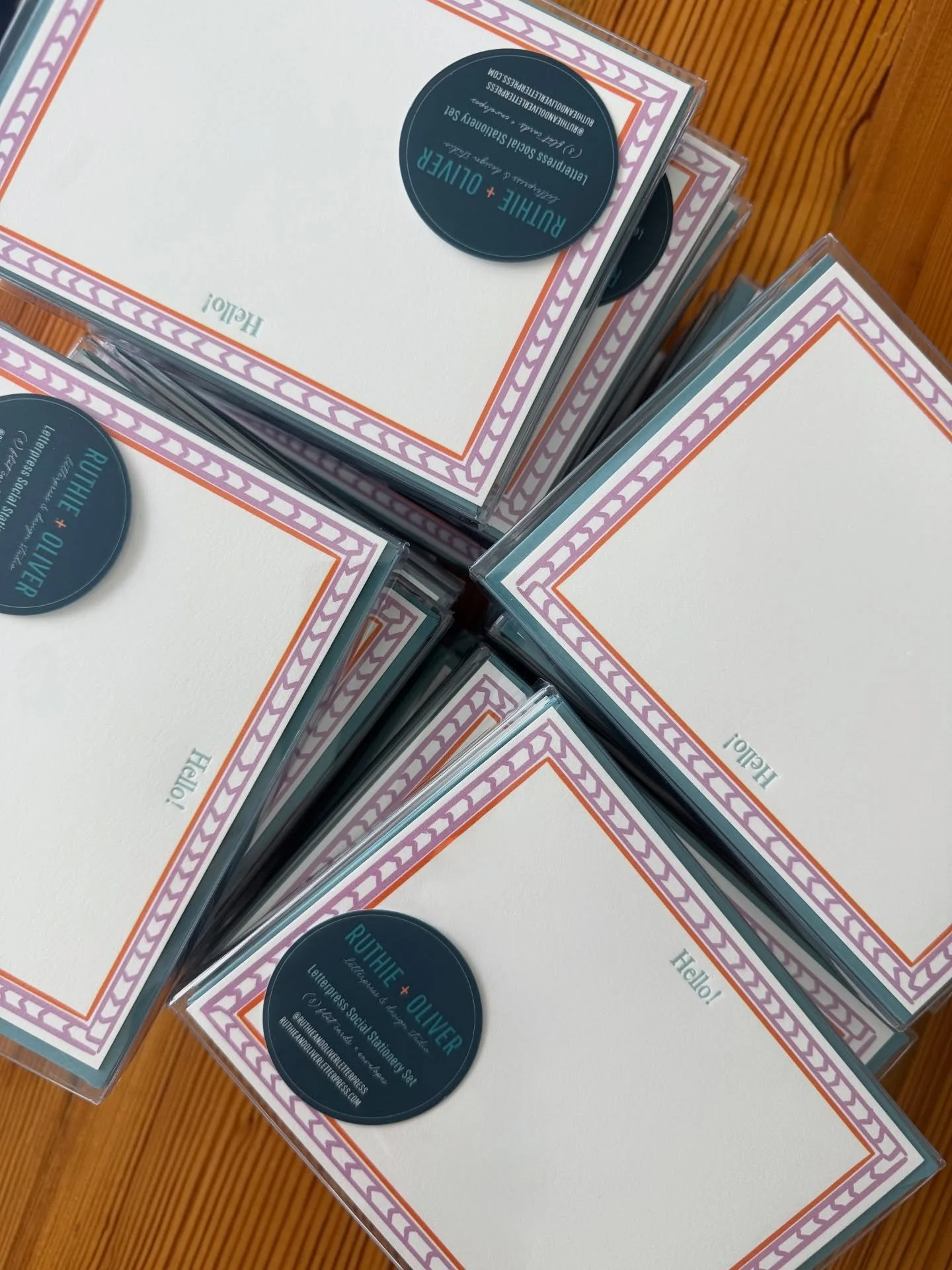 POV: when you&rsquo;re a stationer, and your child&rsquo;s teachers always get letterpress stationery for Christmas 🤪🎄🎅🏼 it&rsquo;s all I know 🤷🏽&zwj;♀️ 
.
.
.
#ruthieandoliverletterpress #letterpress #letterpressstationery #personalizedstation