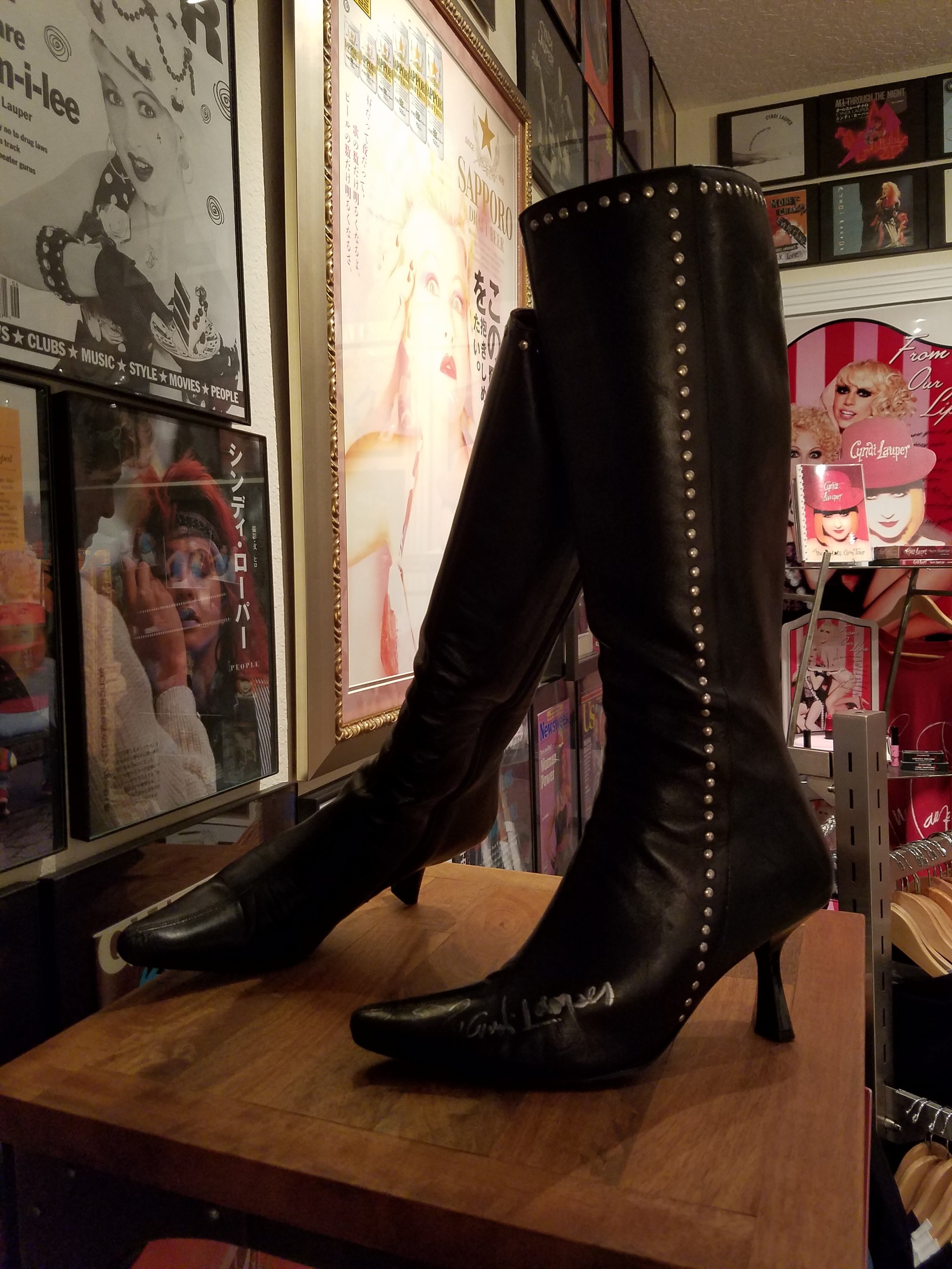  Cyndi’s very own worn and autographed boots! 