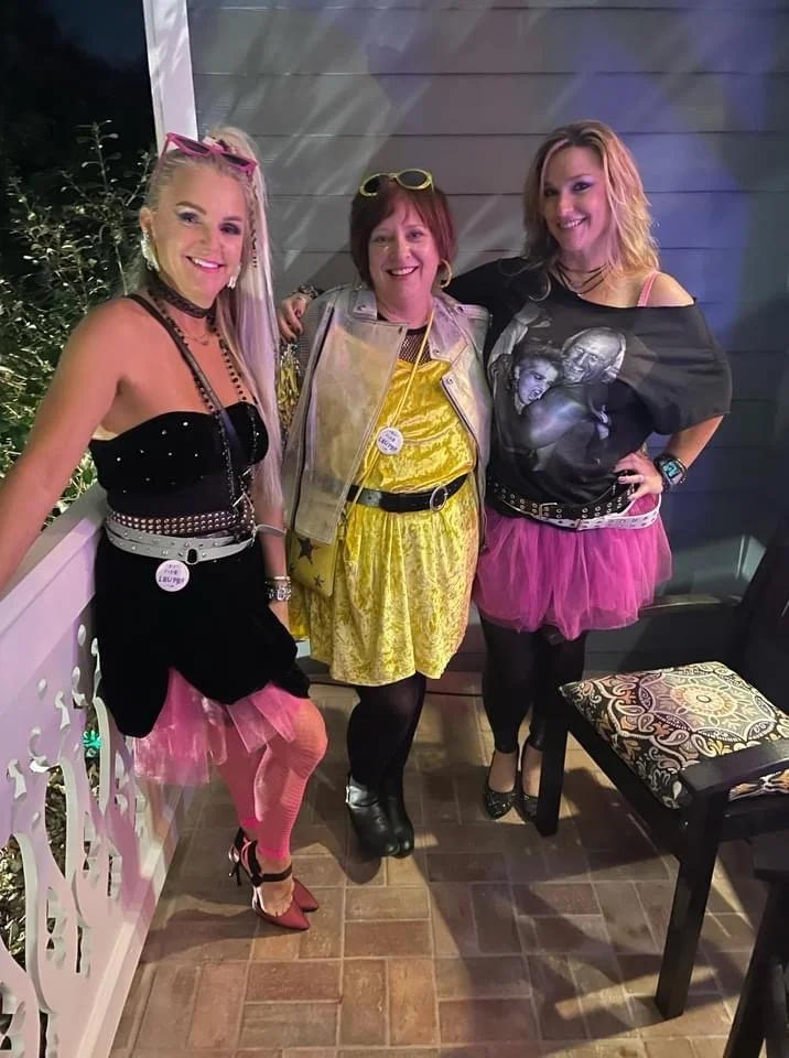  80’s chicks:  Susie, Jill and Danielle 