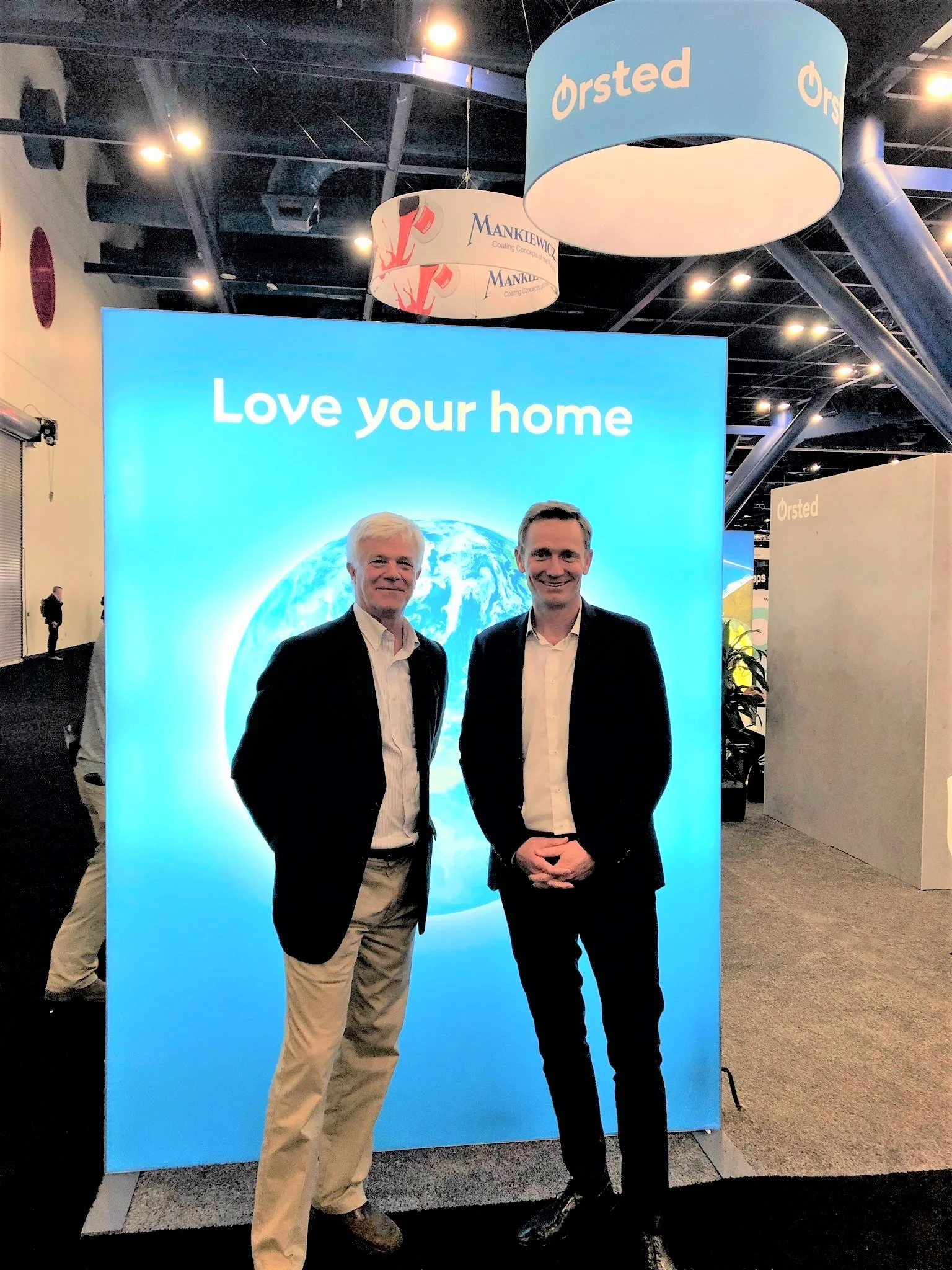 New York Offshore Wind Alliance Director, Joe Martens, and Orsted CEO, Thomas Brodstrom, at AWEA’s WINDPOWER 2019 conference in Houston.