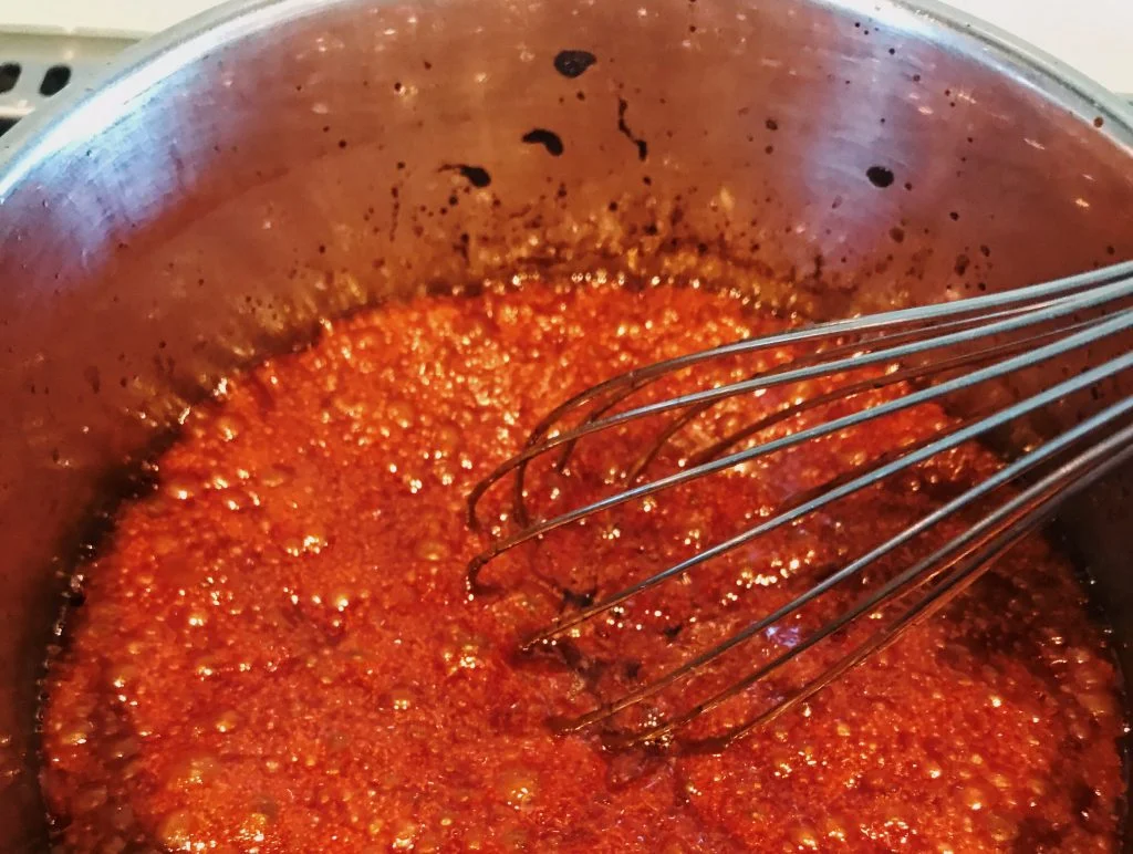 Whisking boiling Paleo English Butter Toffee