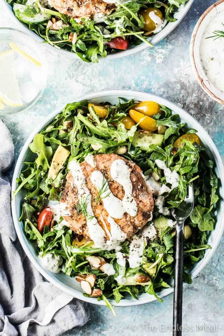 Lemon Salmon Burgers With Lemon Dill Sauce