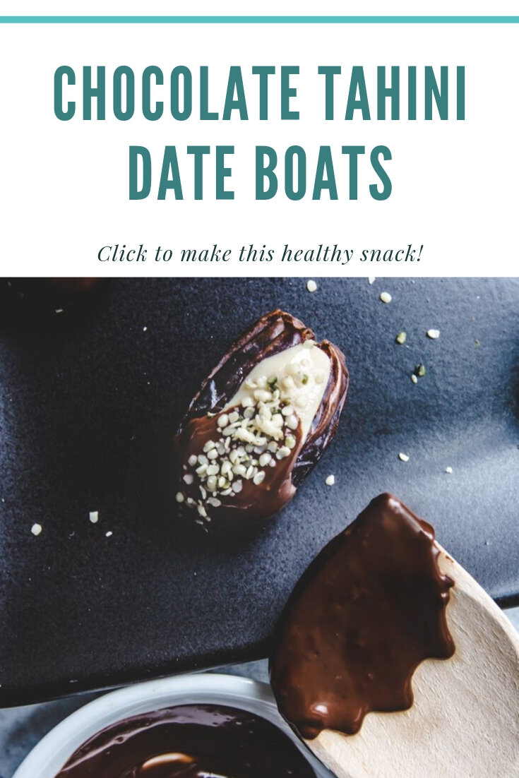 Chocolate Tahini Date Boats #healthy #snacks #easyrecipes #recipe #howtomake #paleo #dates