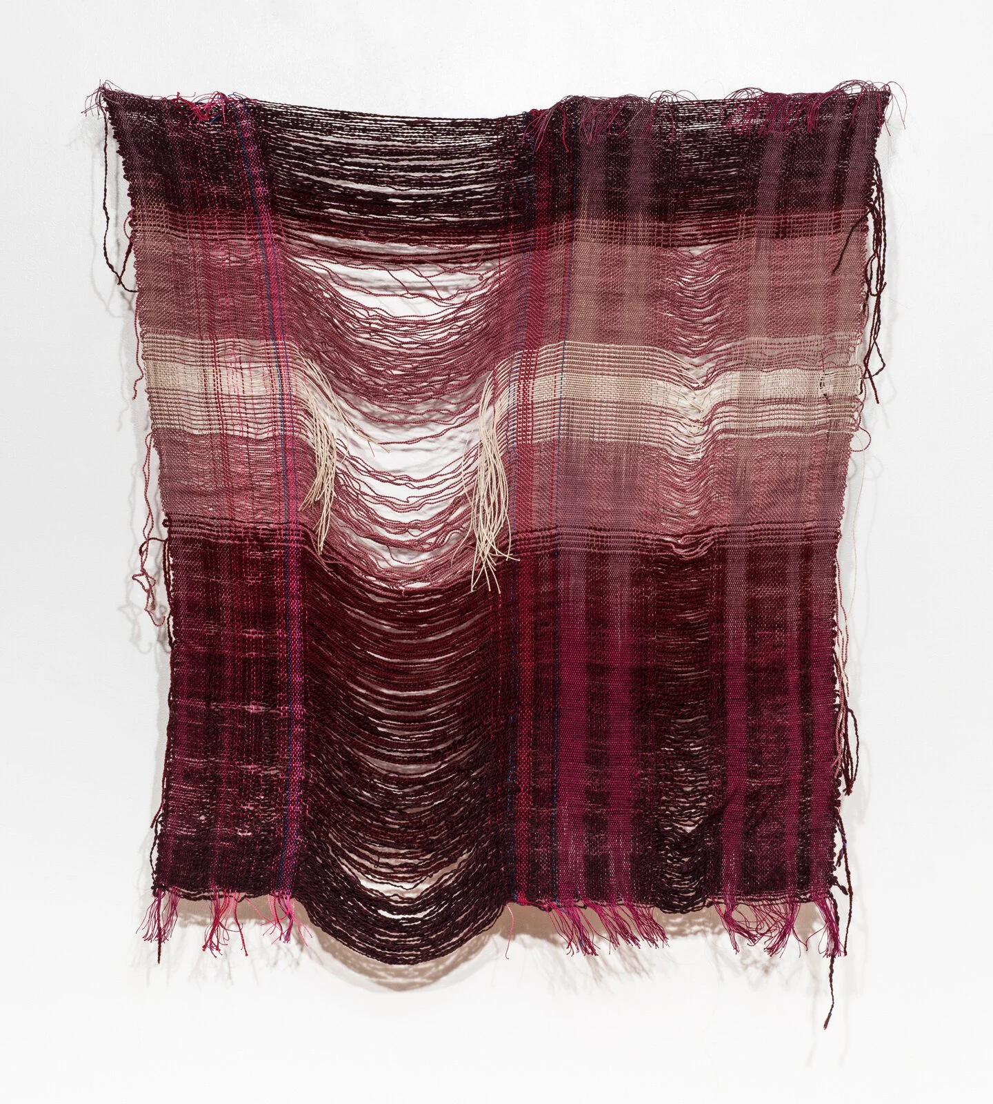 Pinsky_Red V_linen, dye, yarn_40x40_2016.jpg